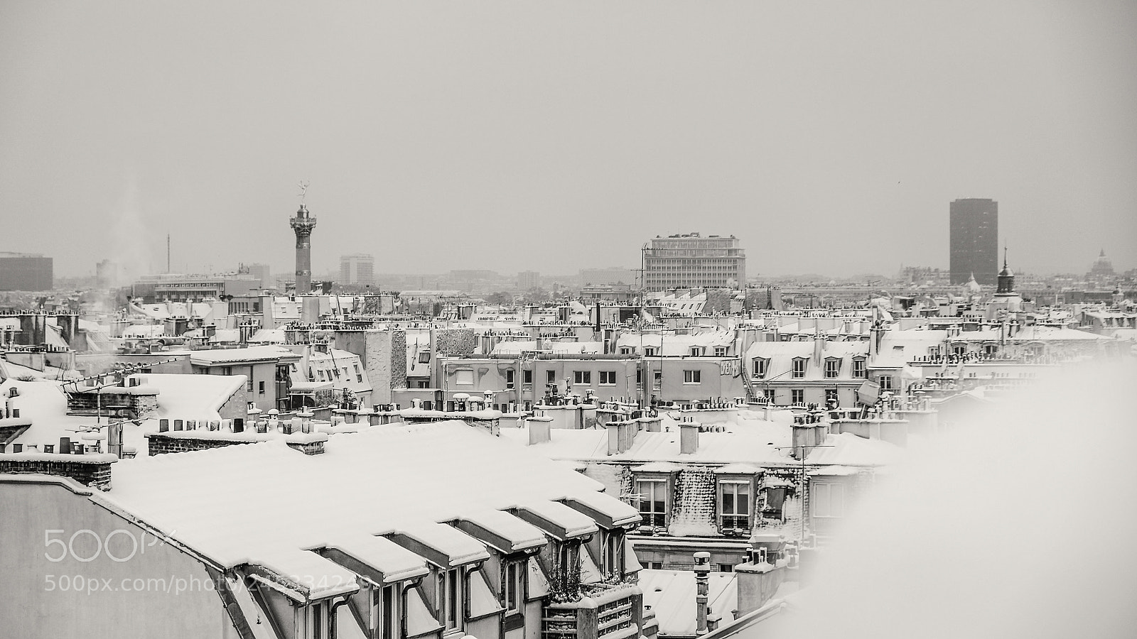 Fujifilm X-T1 sample photo. Paris snowy day view photography