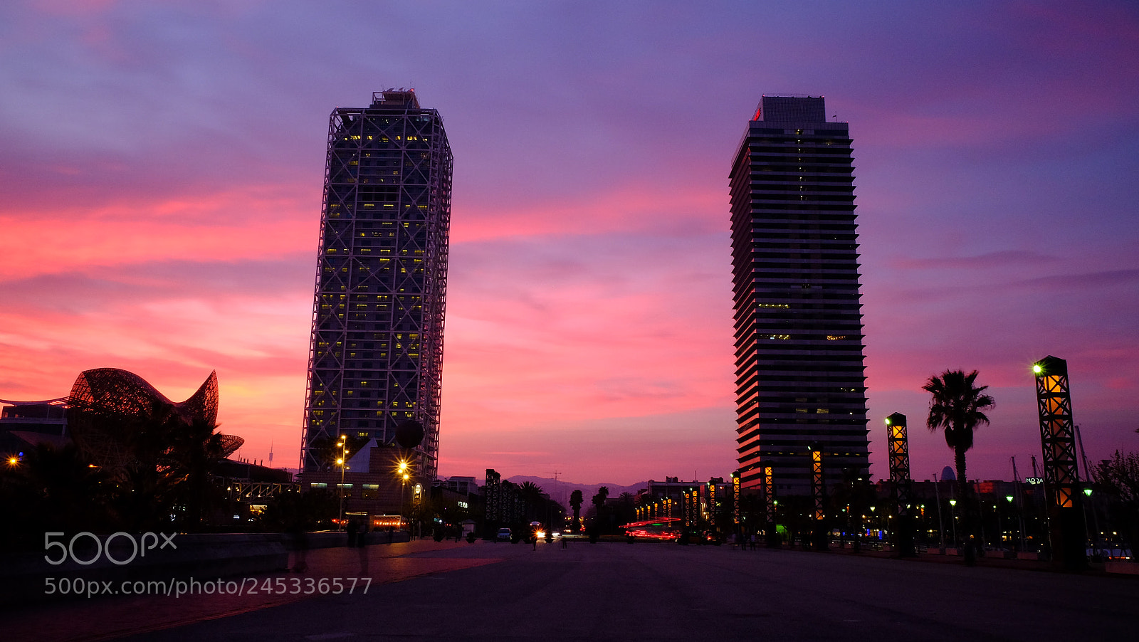 Fujifilm X-T1 sample photo. Puesta barcelona photography