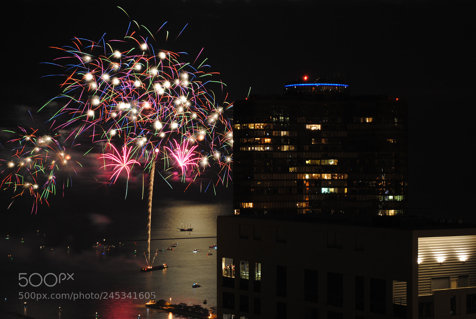 Nikon D3000 sample photo. Chicago fireworks photography