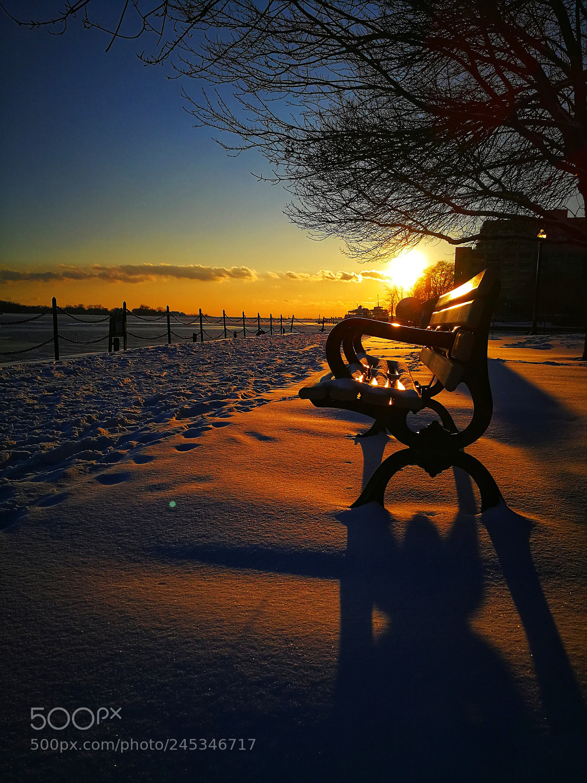 HUAWEI P10 sample photo. Sunset on the bench photography