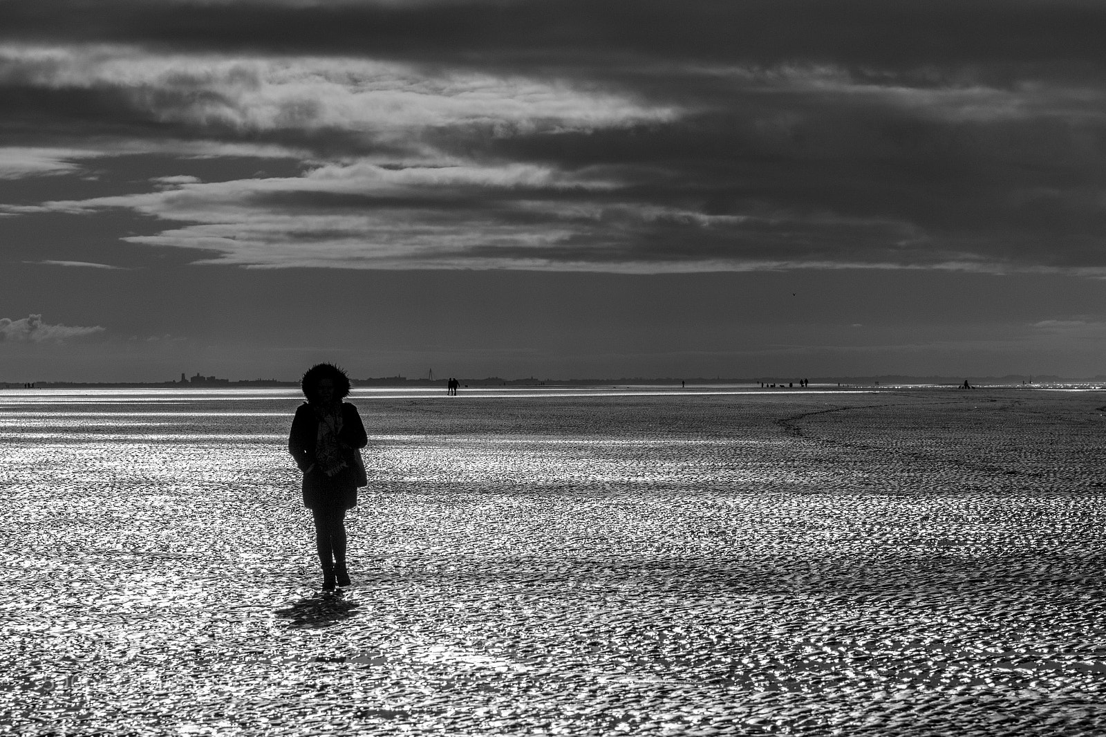 Canon EOS 60D sample photo. Sea side in bw photography