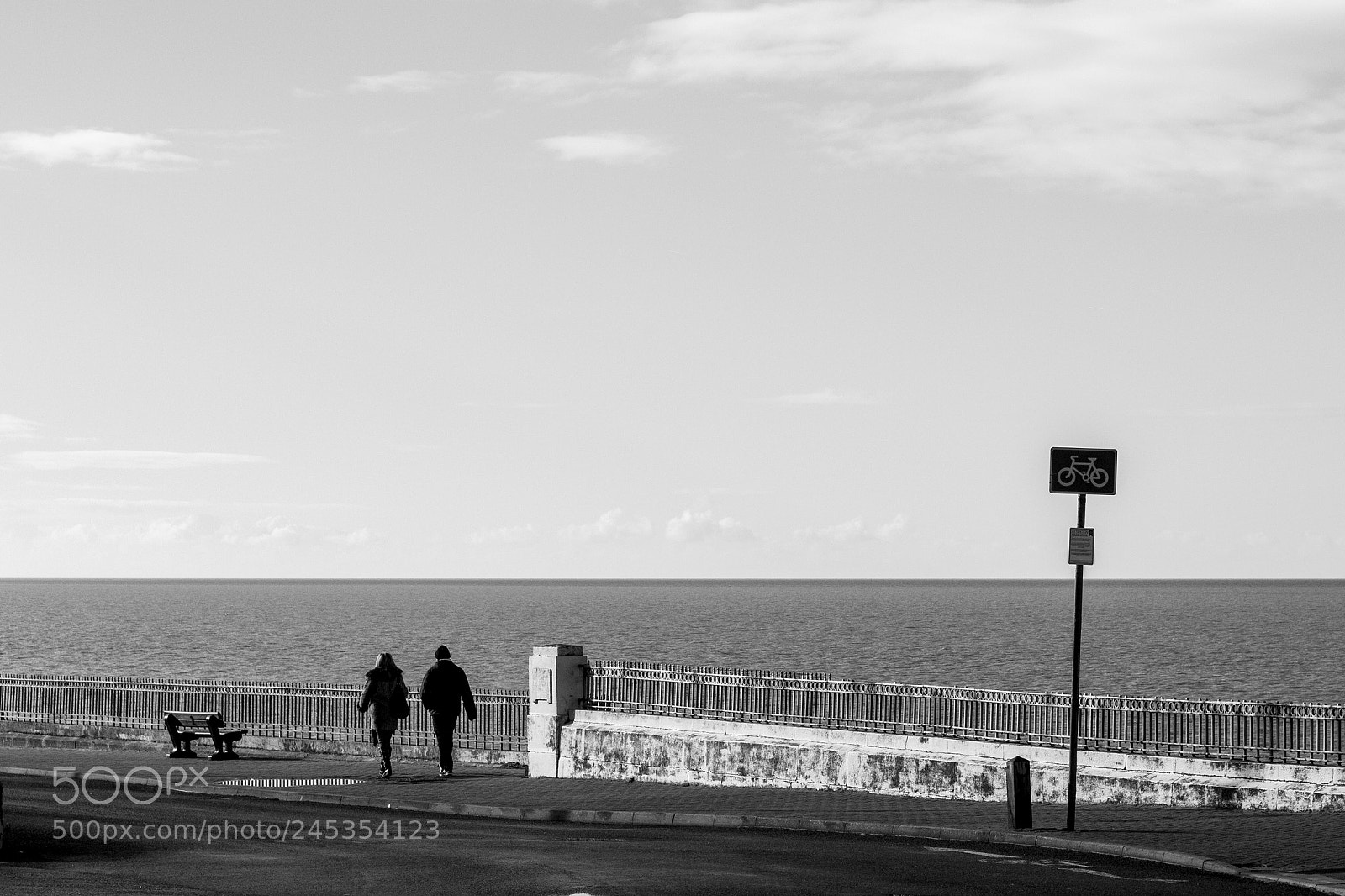 Canon EOS 60D sample photo. Sea side in bw photography