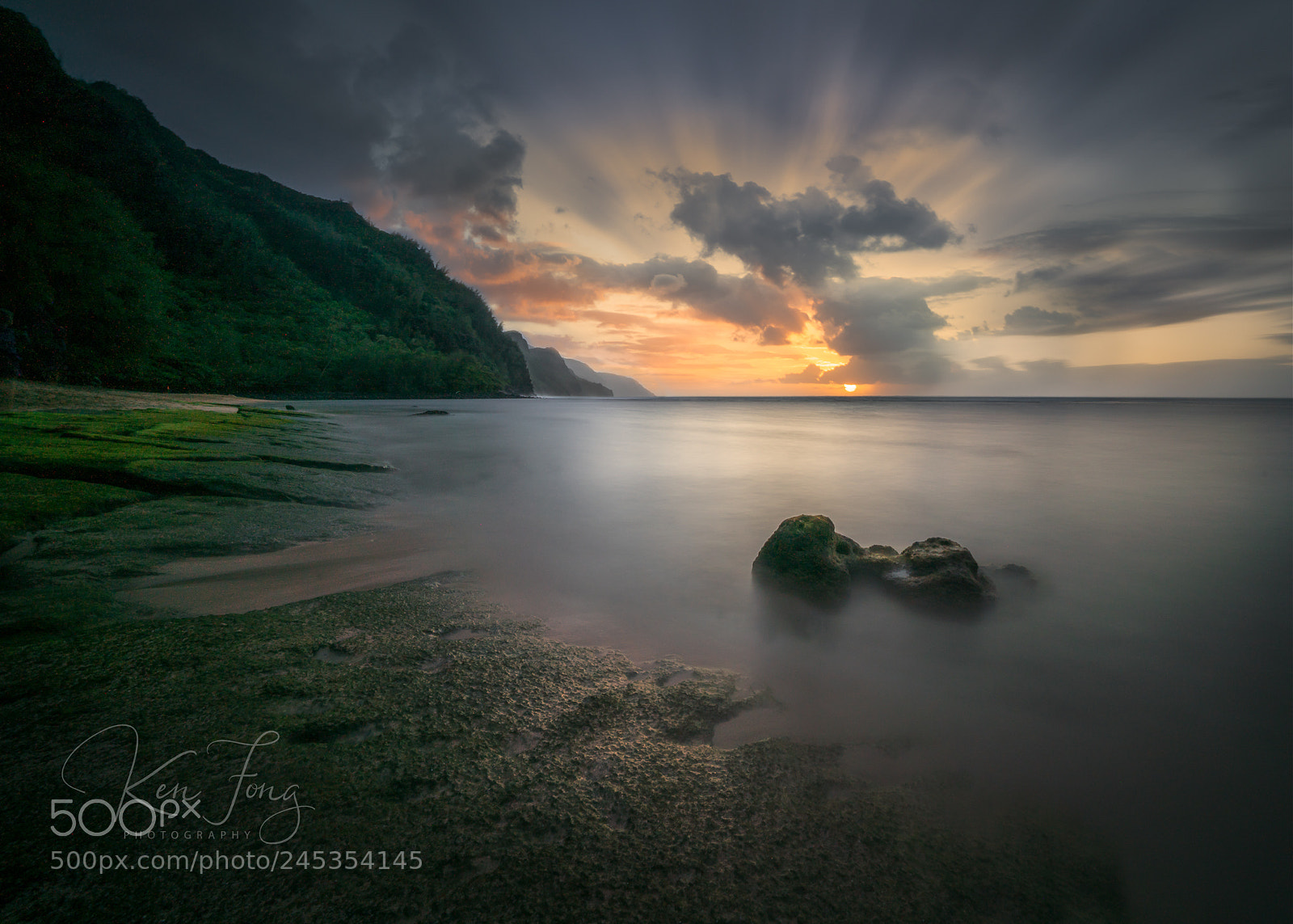 Sony a7R II sample photo. Ke'e sundown 2 photography