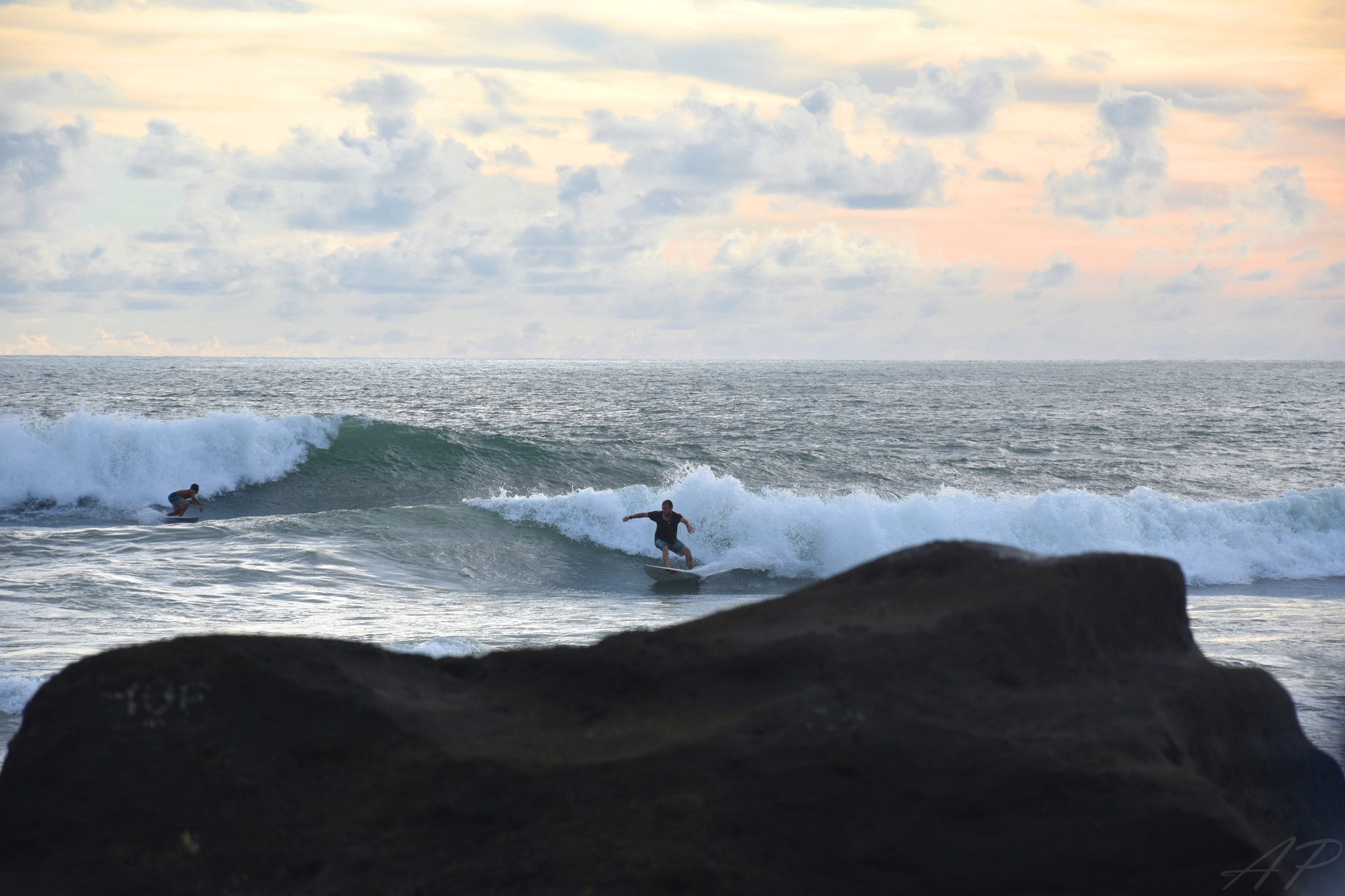 Nikon D5500 sample photo. Bali sunset surf. photography