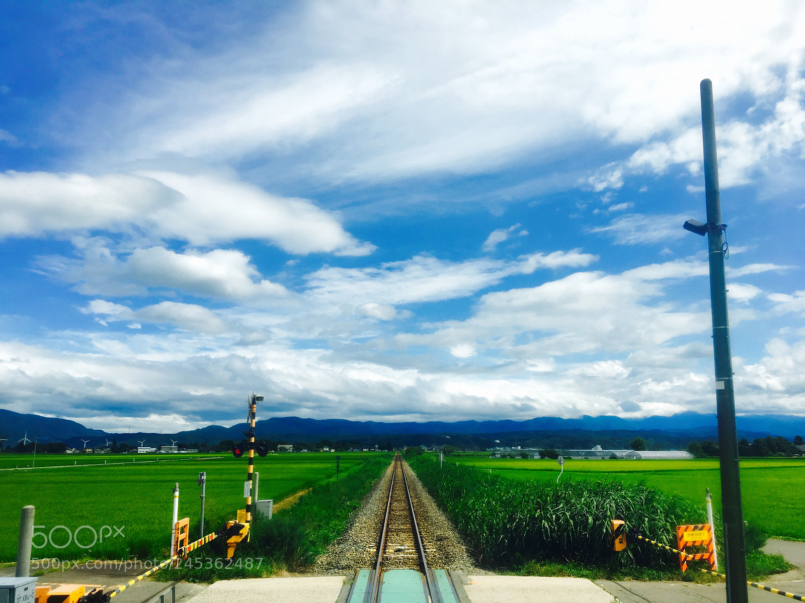 Apple iPhone 6s sample photo. Farmland and local train photography