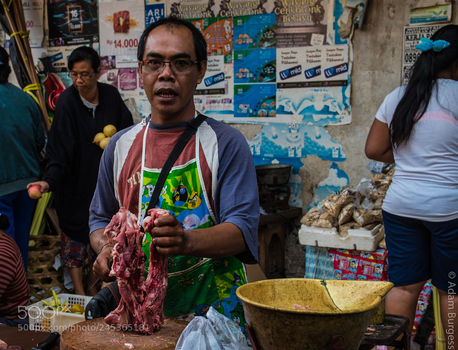 Pentax K-30 sample photo. Market butcher photography