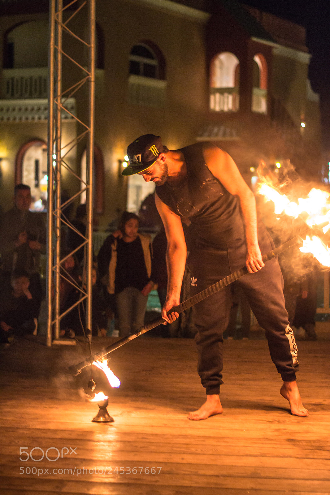 Nikon D3100 sample photo. Fire show photography