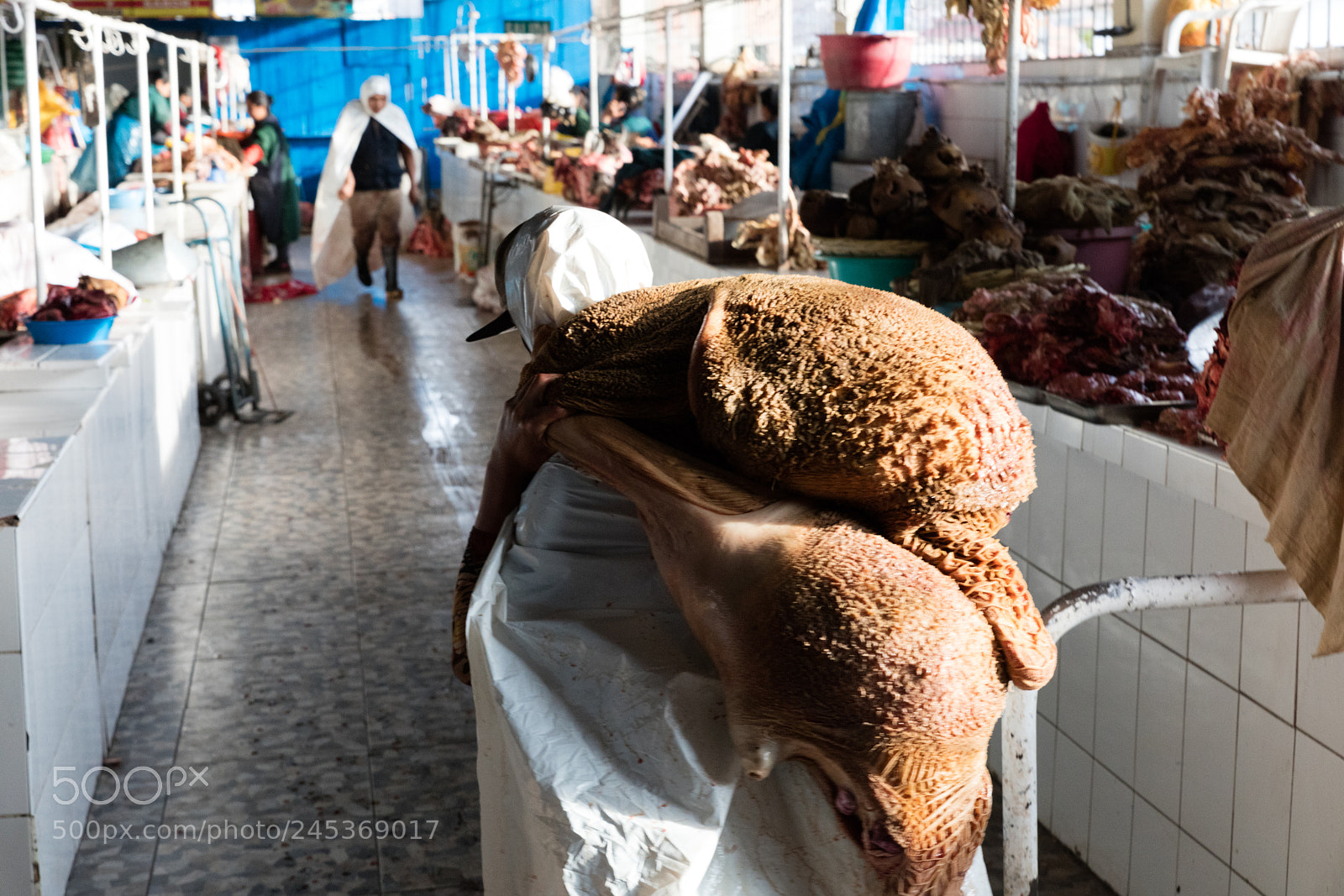 Canon EOS 5DS R sample photo. Butcher in market photography