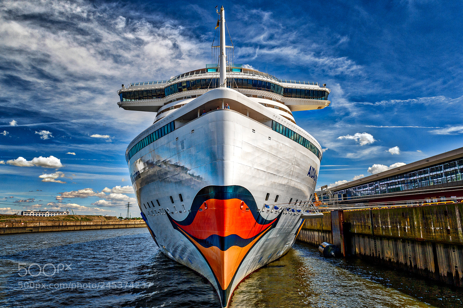 Nikon D4S sample photo. Cruise ship aida hamburg photography