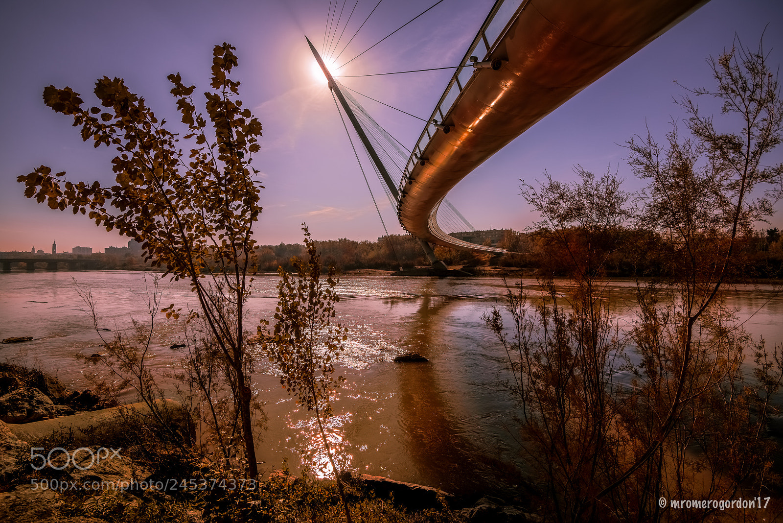 Nikon D810 sample photo. Pedestrians footbridges. zaragoza, spain. photography