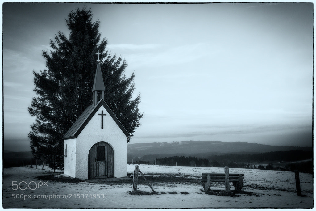 Canon EOS 40D sample photo. Fatimakapelle saulgrub s/w photography