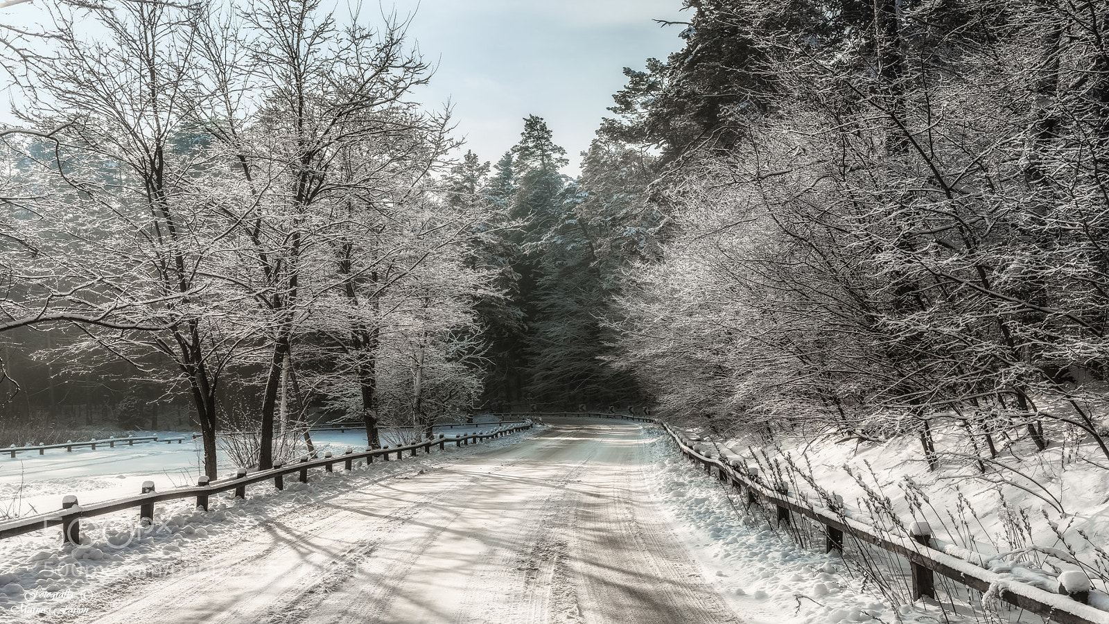 Nikon D7200 sample photo. Zimowa droga na roztoczu photography
