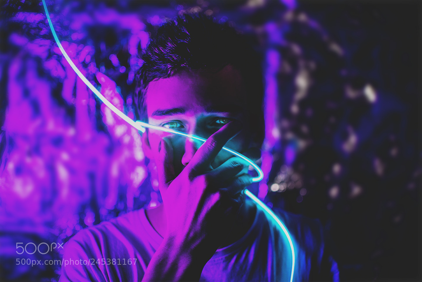 Nikon D610 sample photo. Neon boy photography