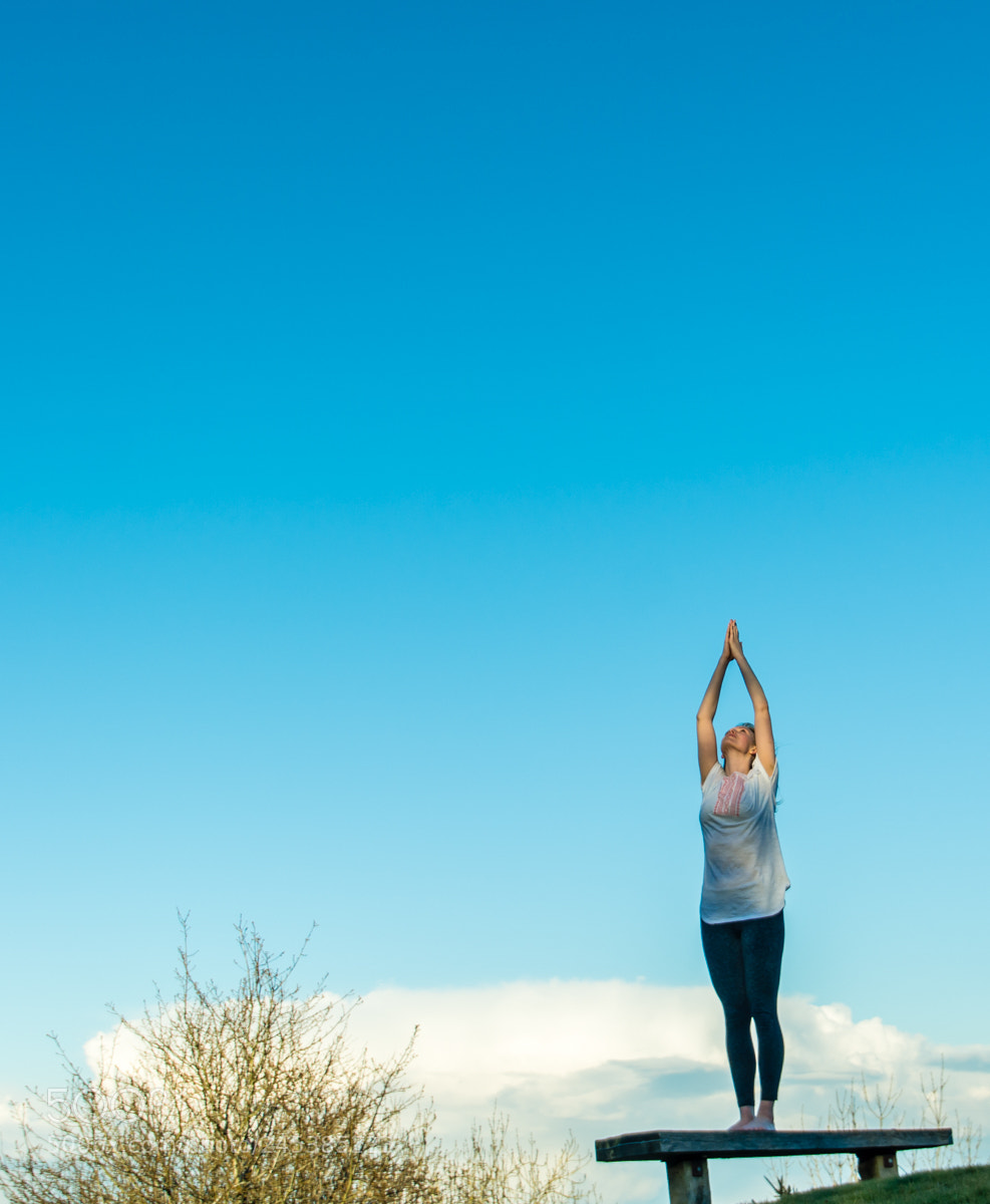 Nikon D7100 sample photo. Yoga practice outside photography