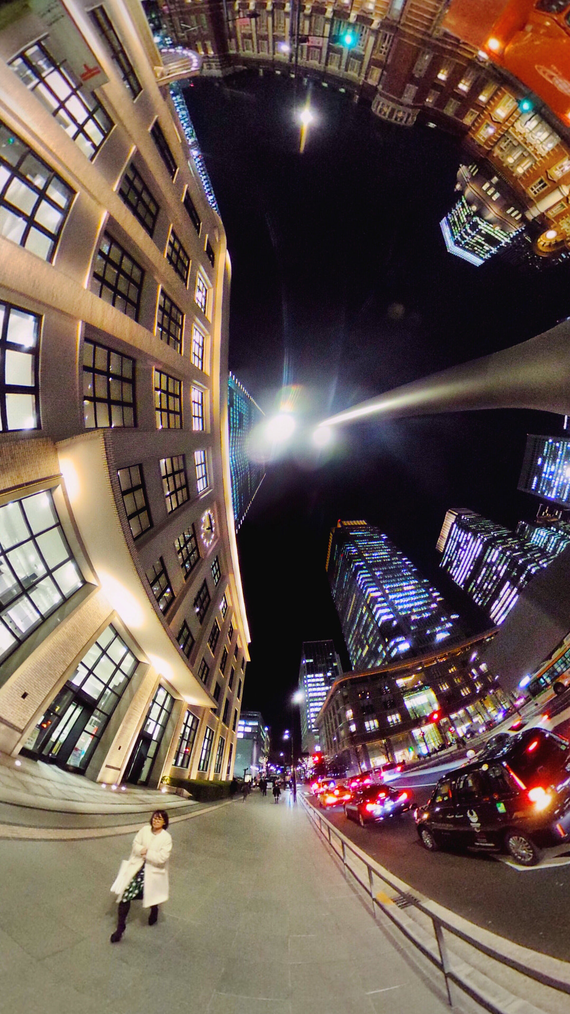 Ricoh Theta S sample photo. A night scene  photography