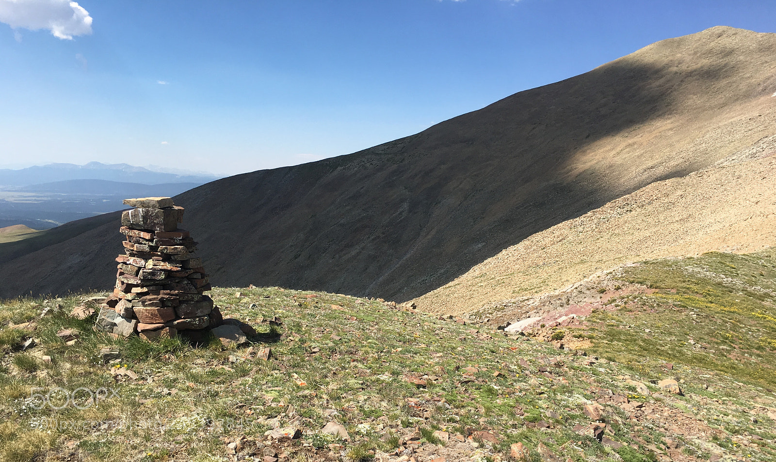 Apple iPhone 6s sample photo. A cairn on mt photography