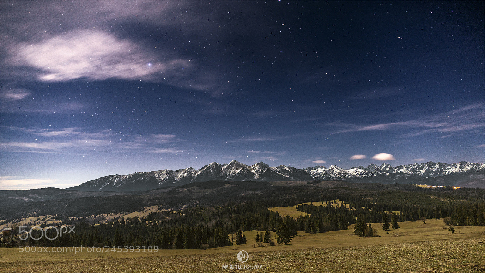 Sony a7R sample photo. Moonlight over tatra mountains photography
