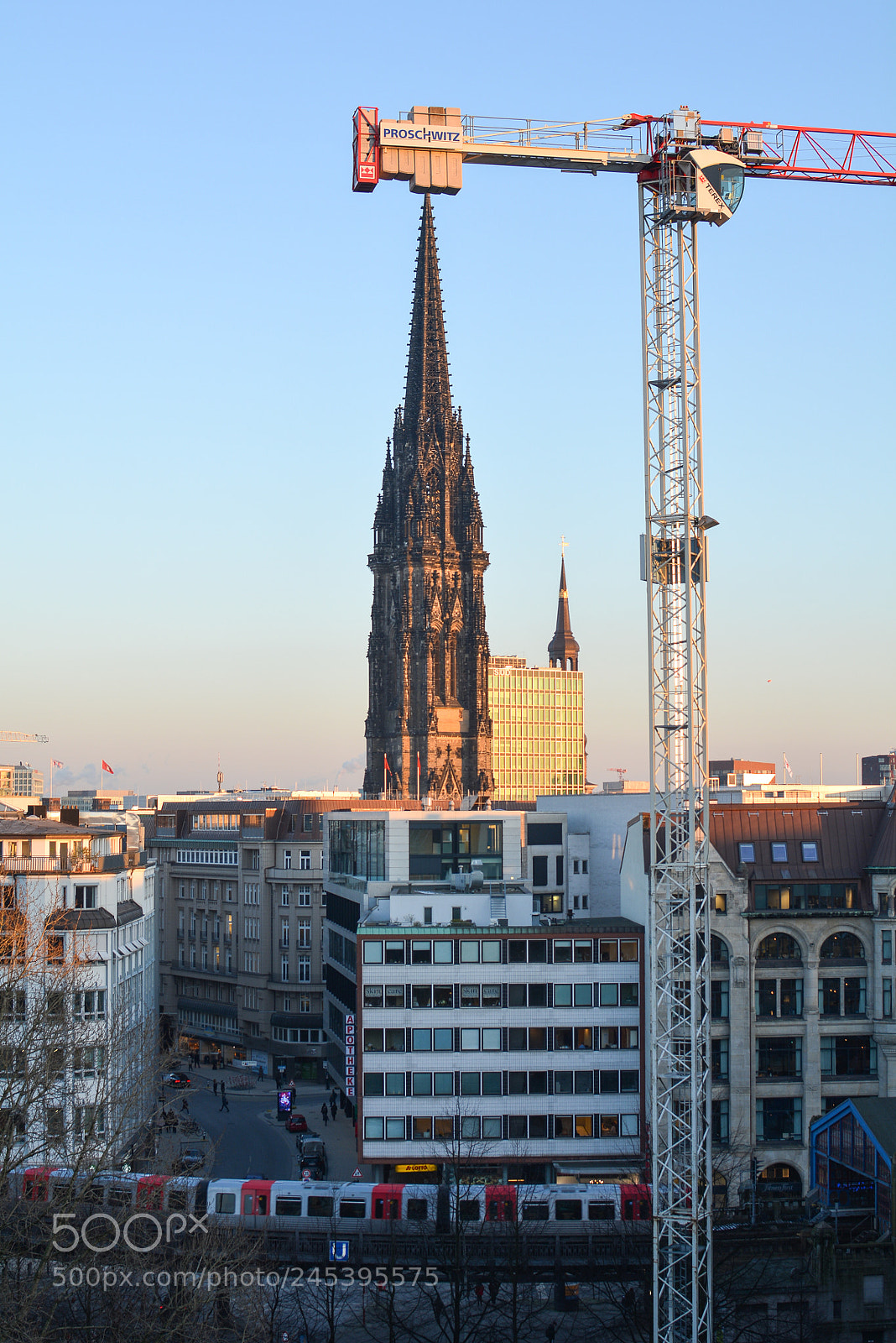 Nikon D5200 sample photo. Church & crane photography