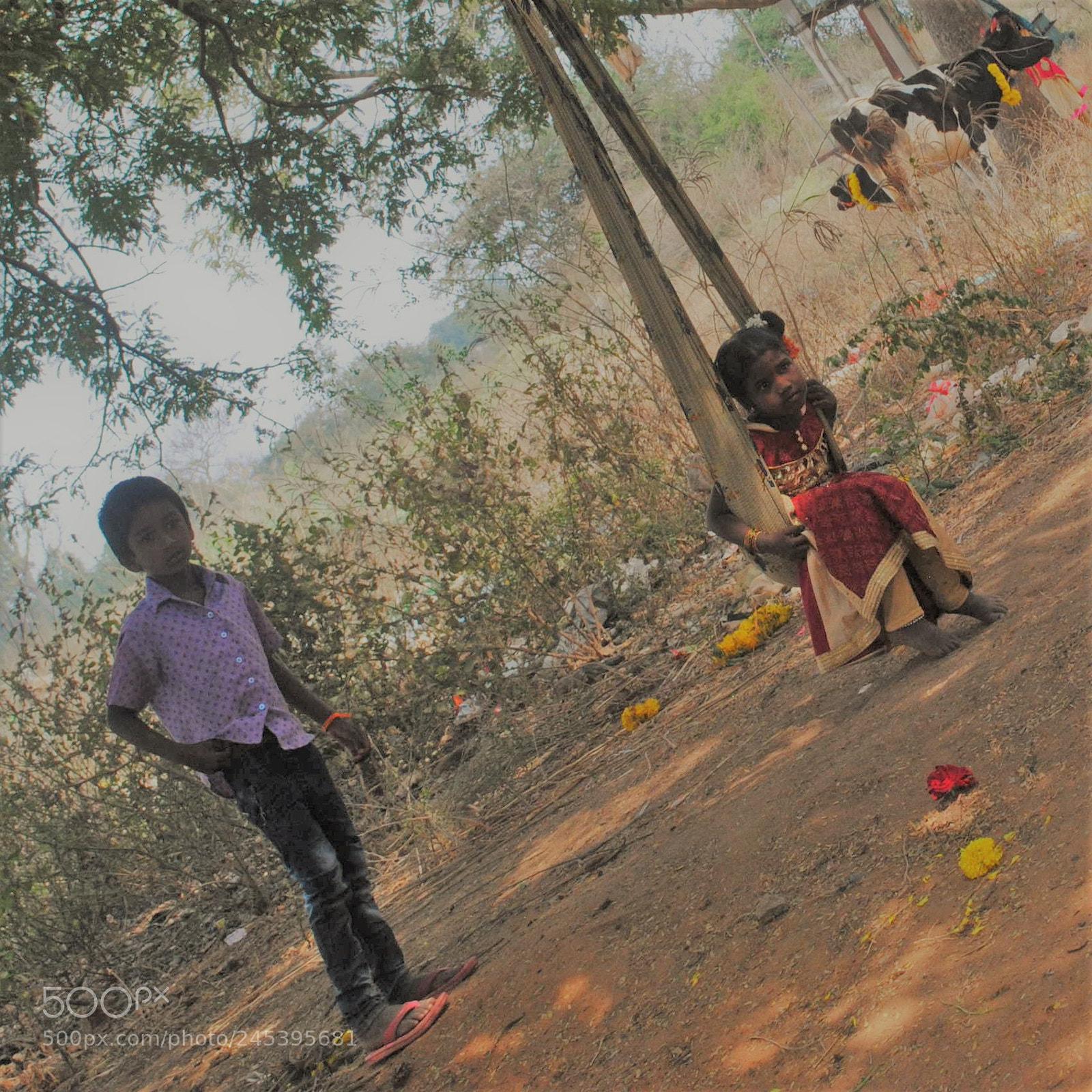 Nikon D3000 sample photo. Village kids photography