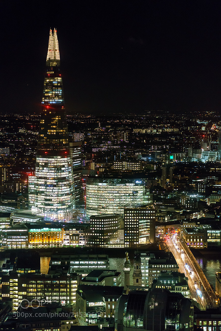 Sony a7R II sample photo. Shard at night photography