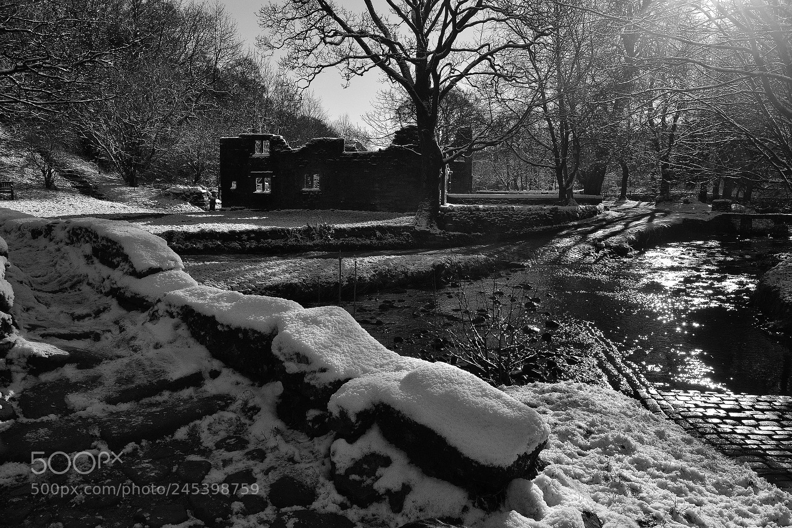 Nikon D3100 sample photo. Wycoller in winter photography