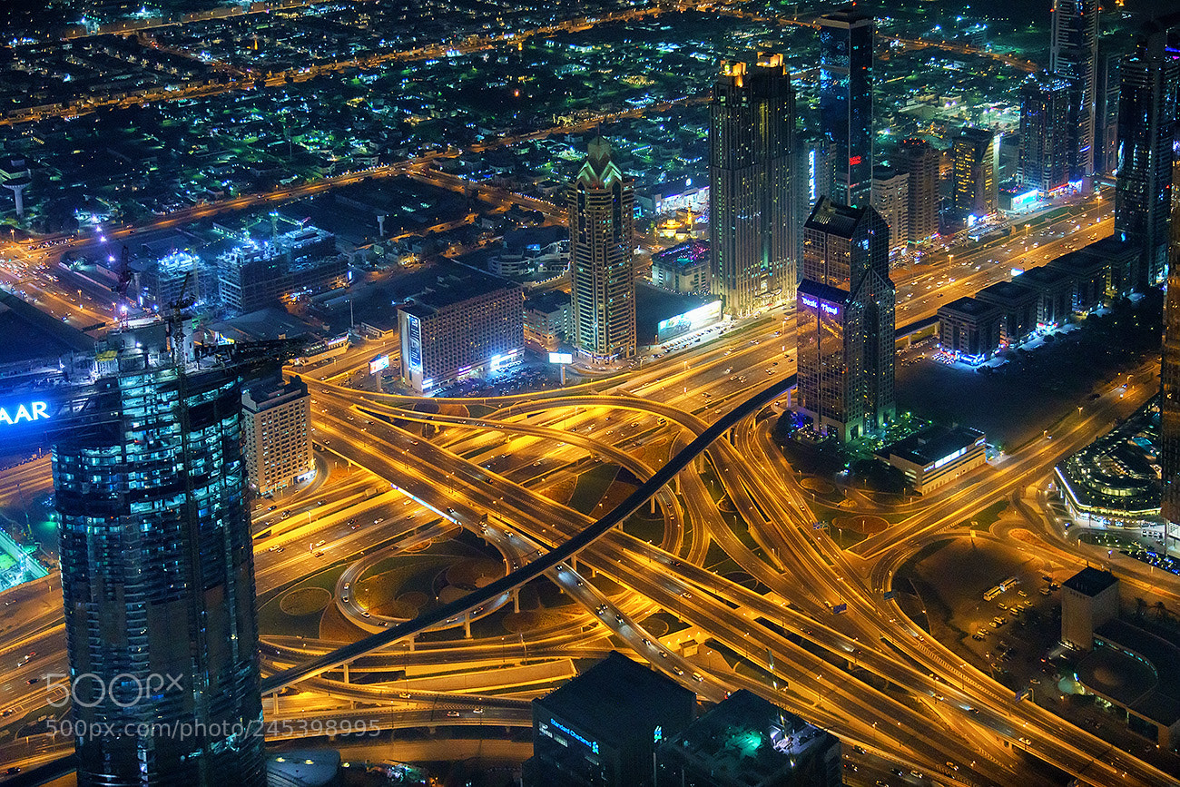 Sony a7R II sample photo. Dubai at night photography