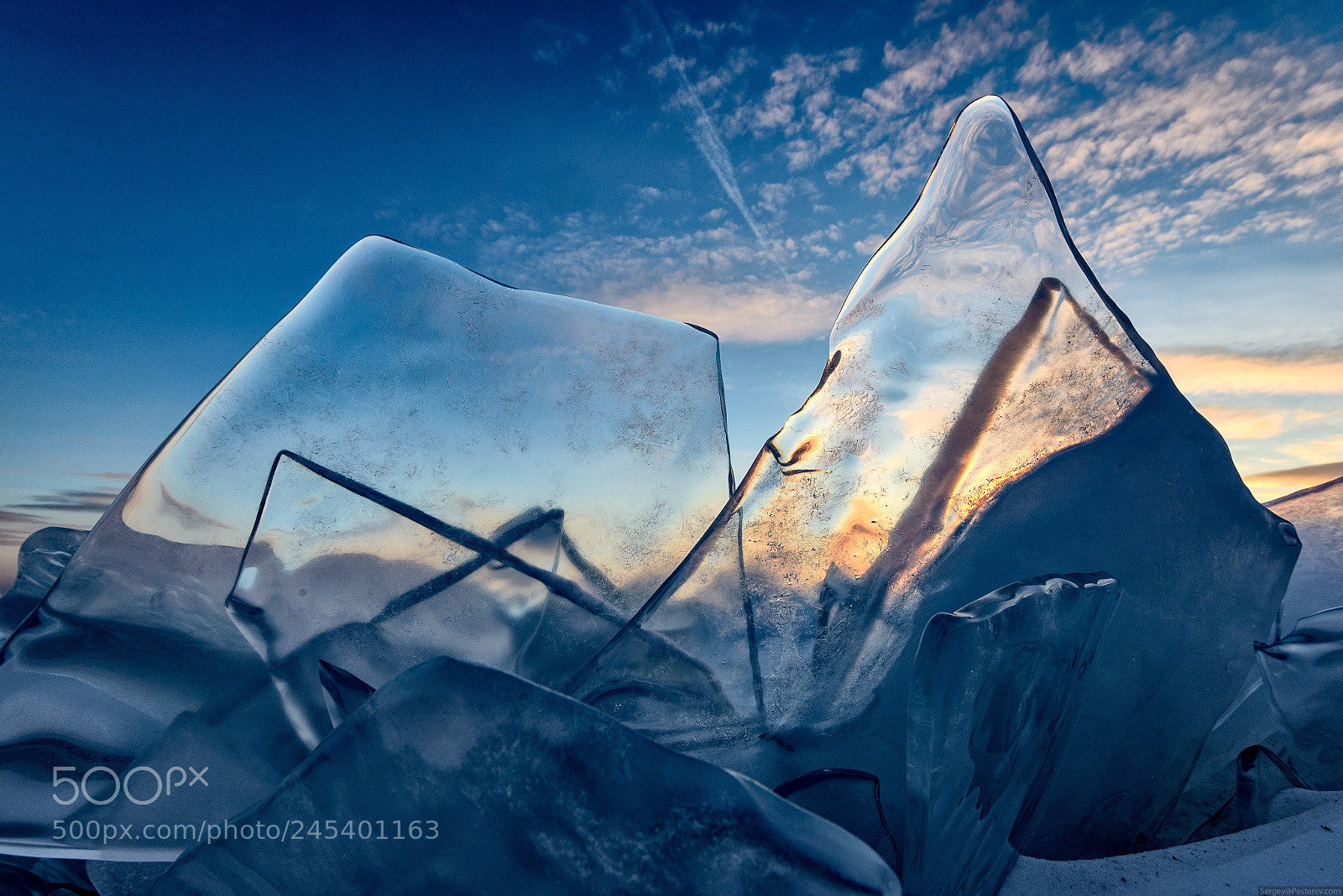 Nikon D800 sample photo. Baikal ice on sunrise photography