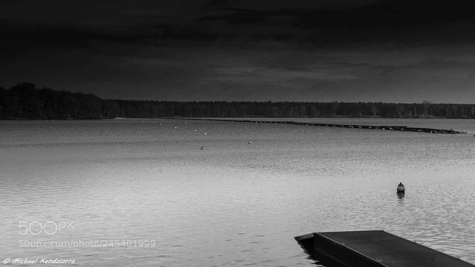 Sony a7 II sample photo. The lake b&w photography