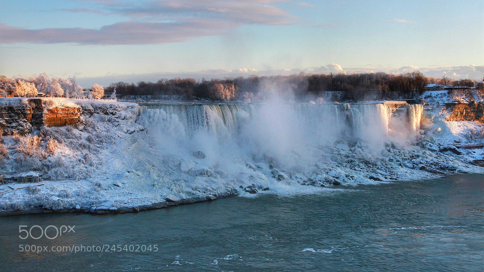 Canon EOS 7D sample photo. American falls in winter photography