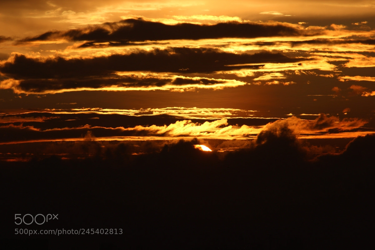 Canon EF-S 55-250mm F4-5.6 IS II sample photo. Orange sunset photography