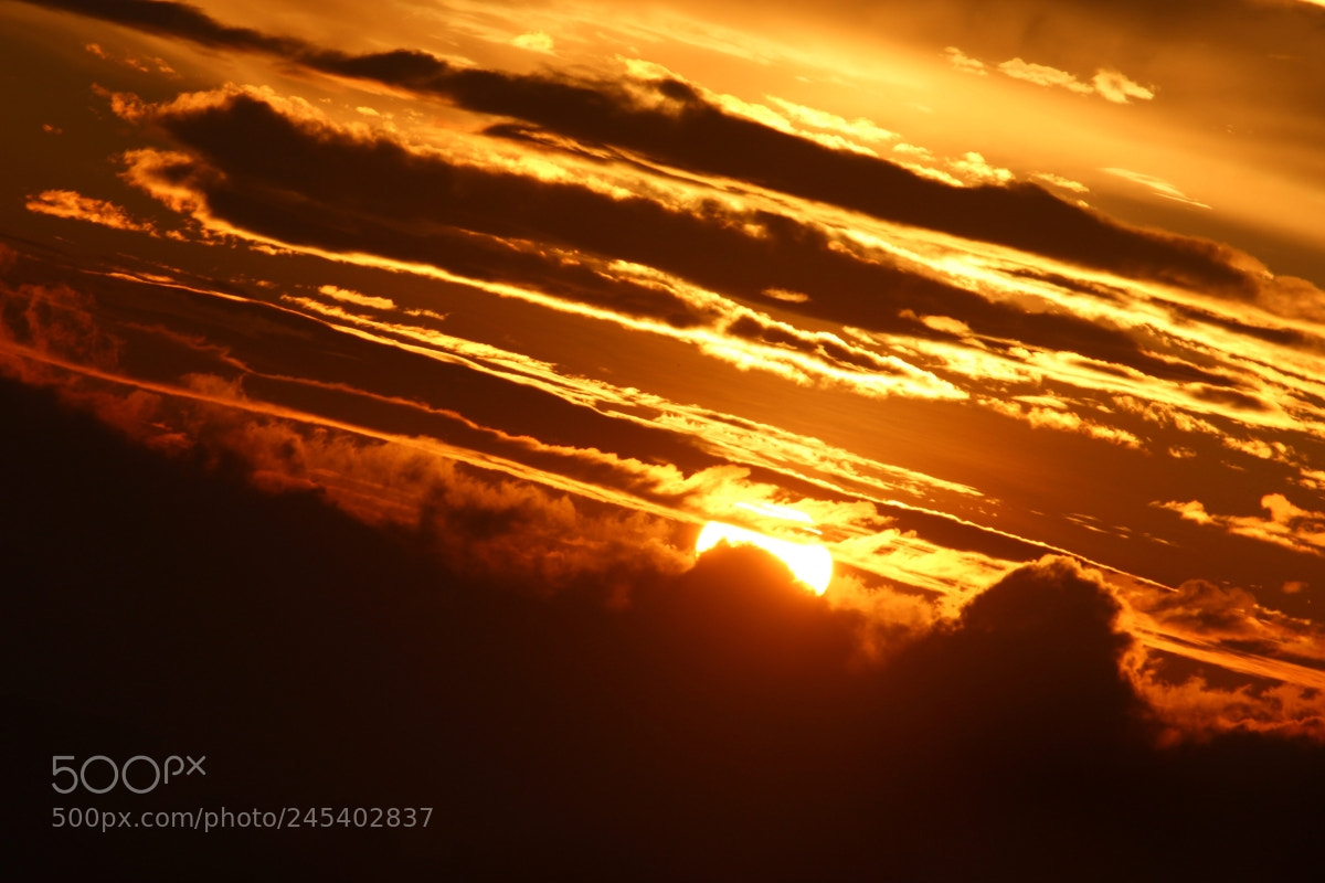 Canon EF-S 55-250mm F4-5.6 IS II sample photo. Orange sunset photography