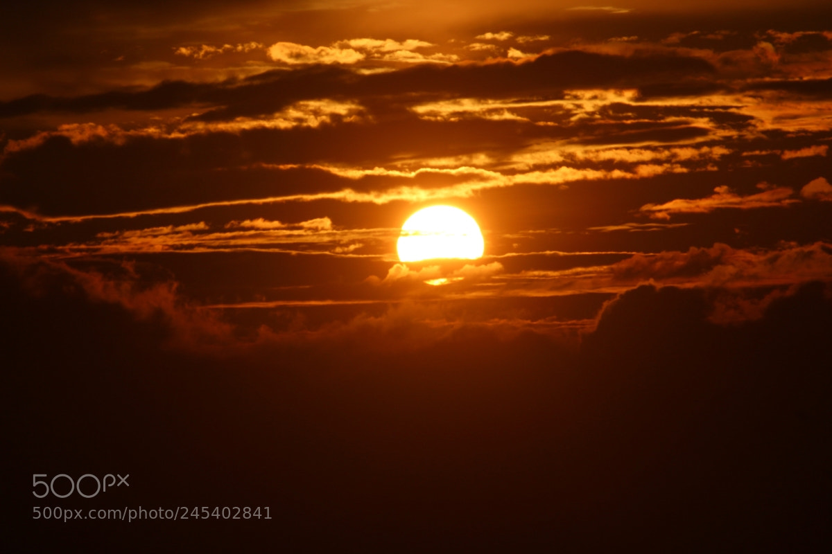 Canon EF-S 55-250mm F4-5.6 IS II sample photo. Orange sunset photography