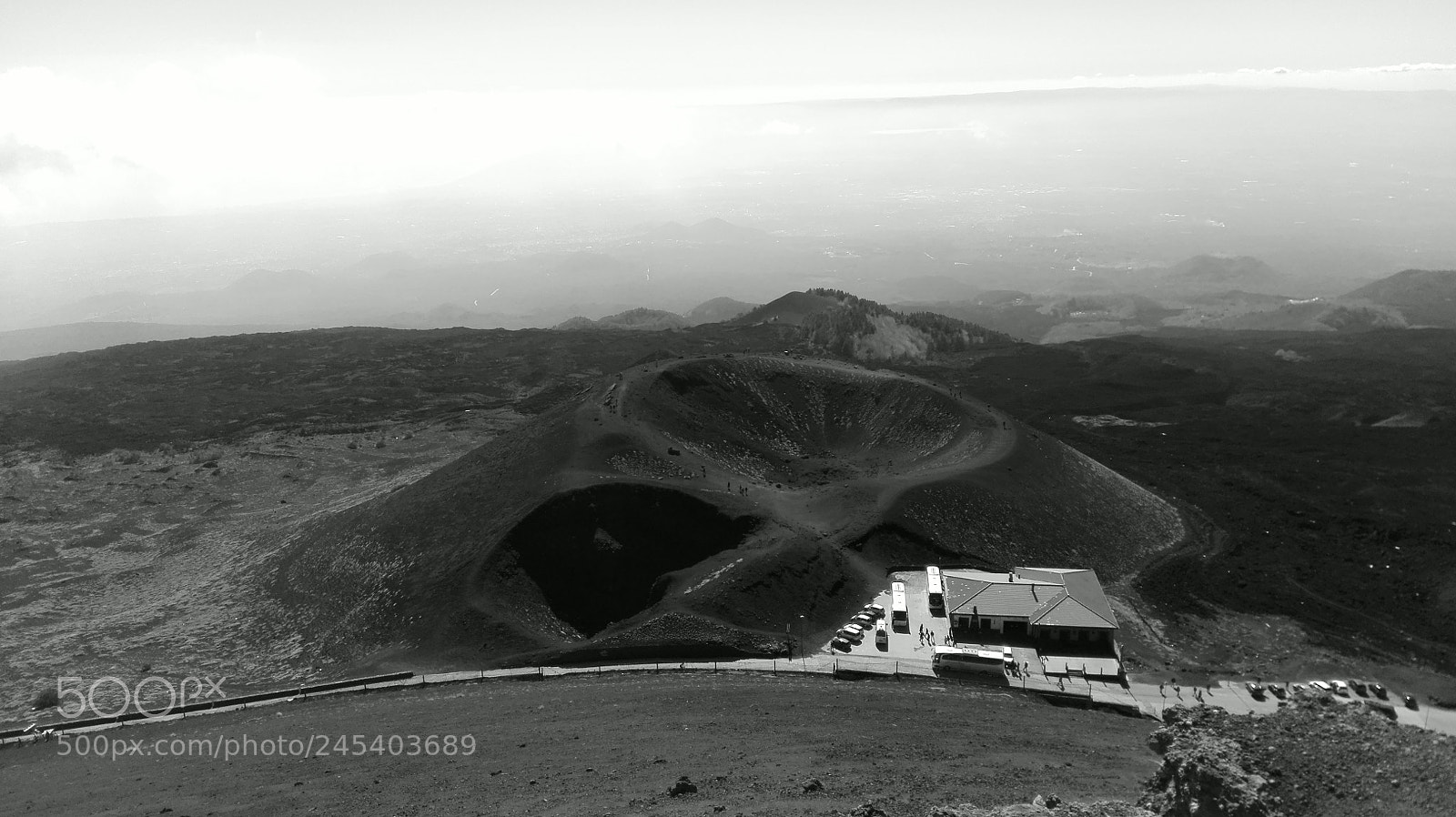 HUAWEI P8 Lite sample photo. Etna in bnw photography