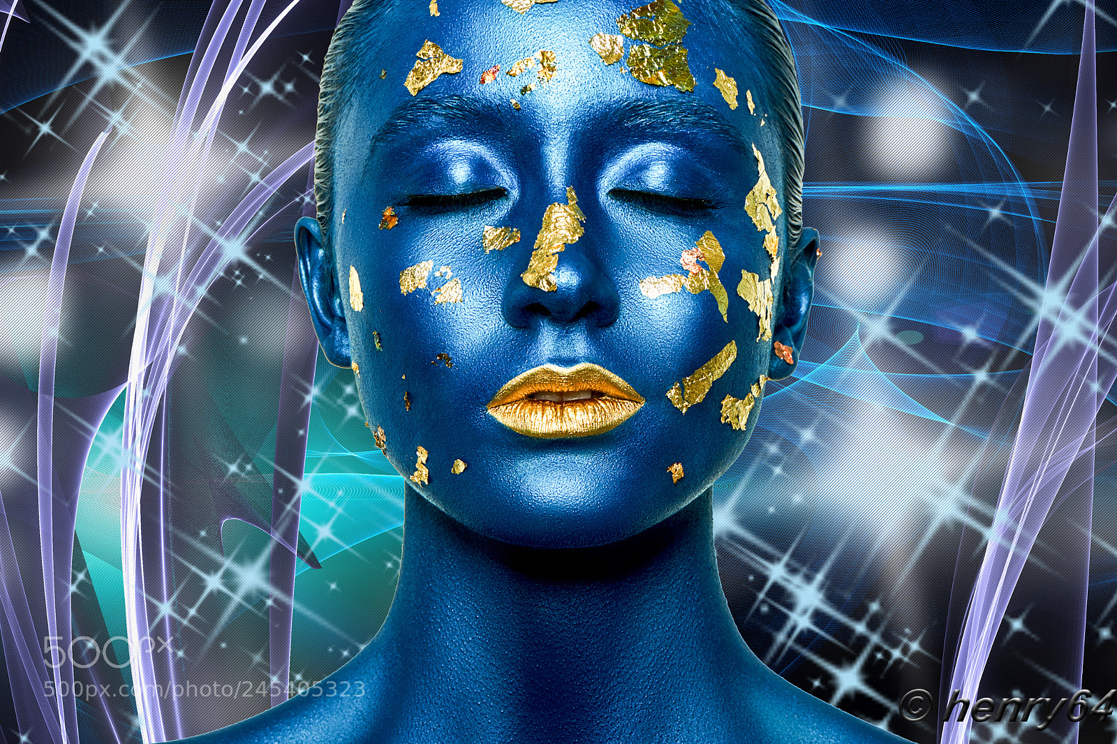 Nikon D700 sample photo. Beauty alien halloween makeup. photography