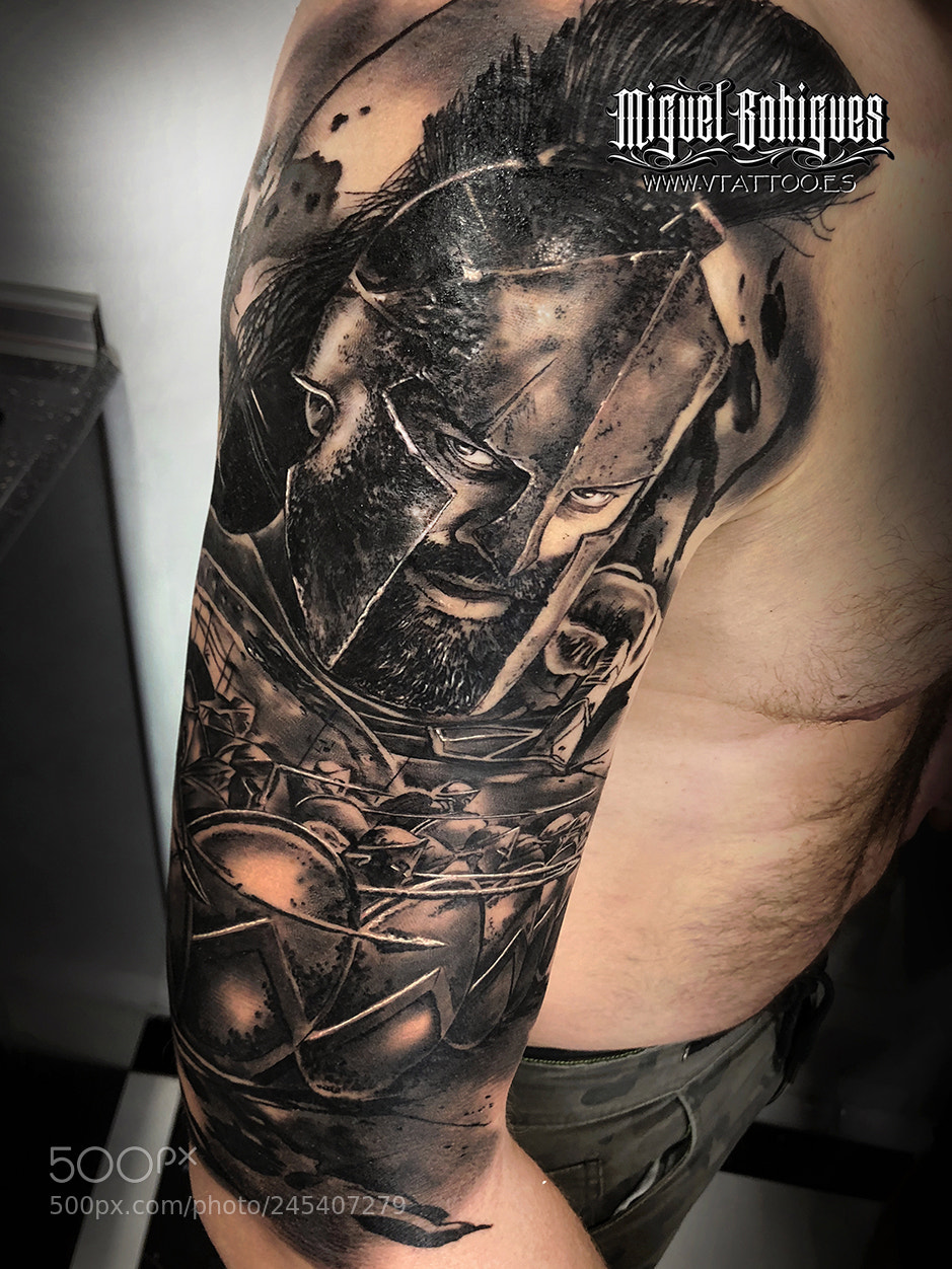 Apple iPhone X sample photo. Leonidas tattoo vtattoo miguelbohigues photography