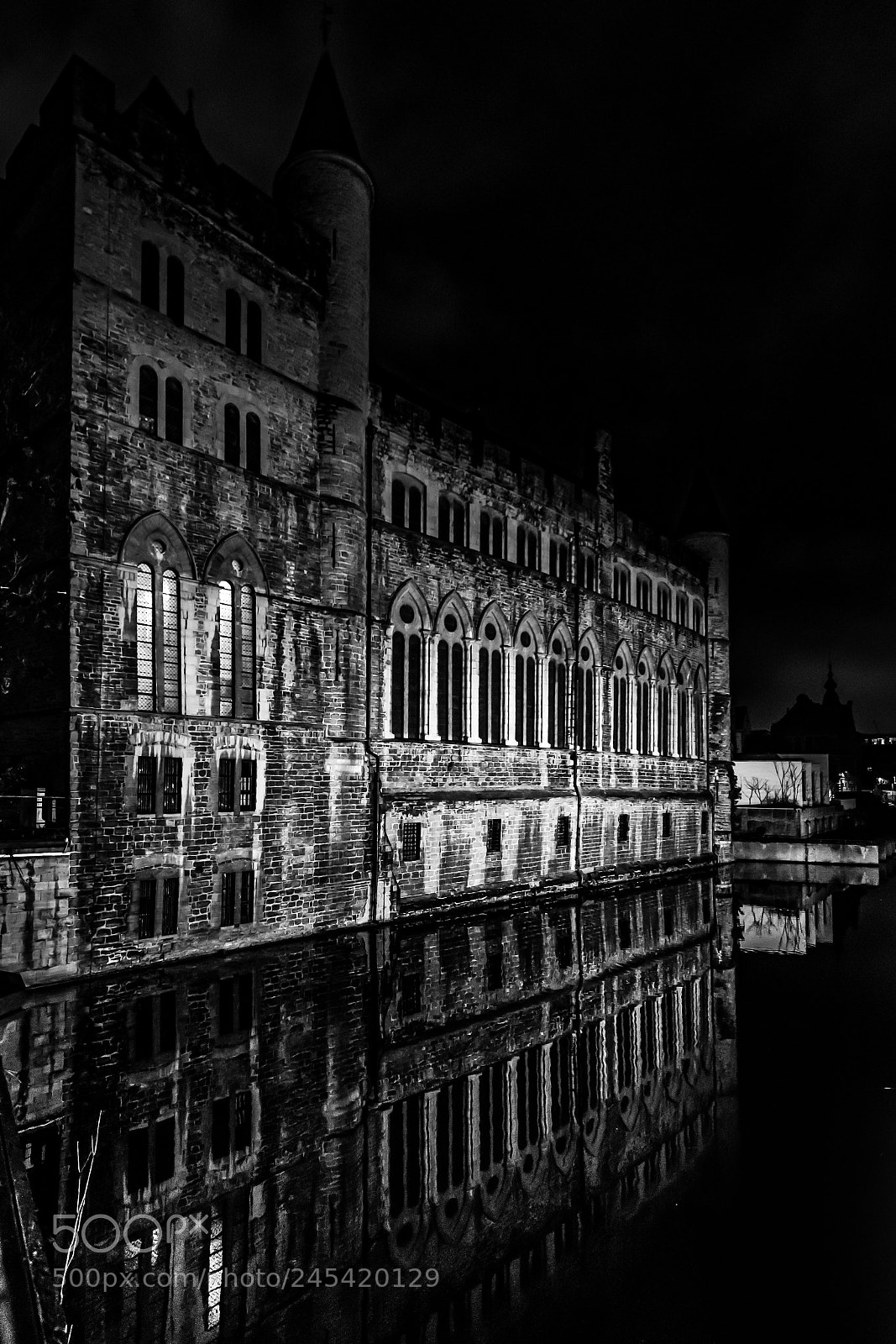 Nikon D810 sample photo. Gent night bw -3- photography