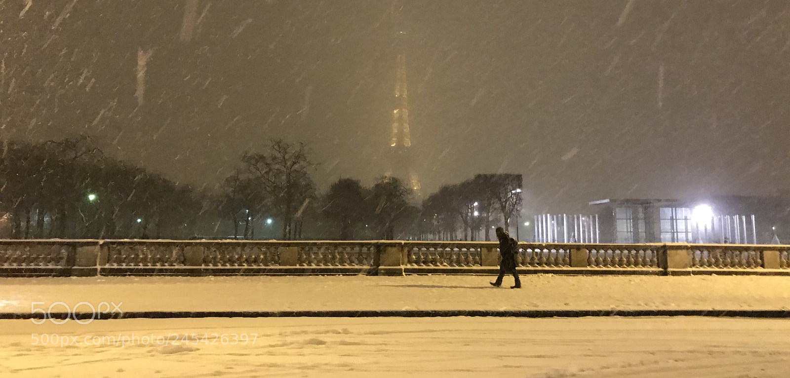 Apple iPhone 7 Plus sample photo. Blizzard by the eiffel photography
