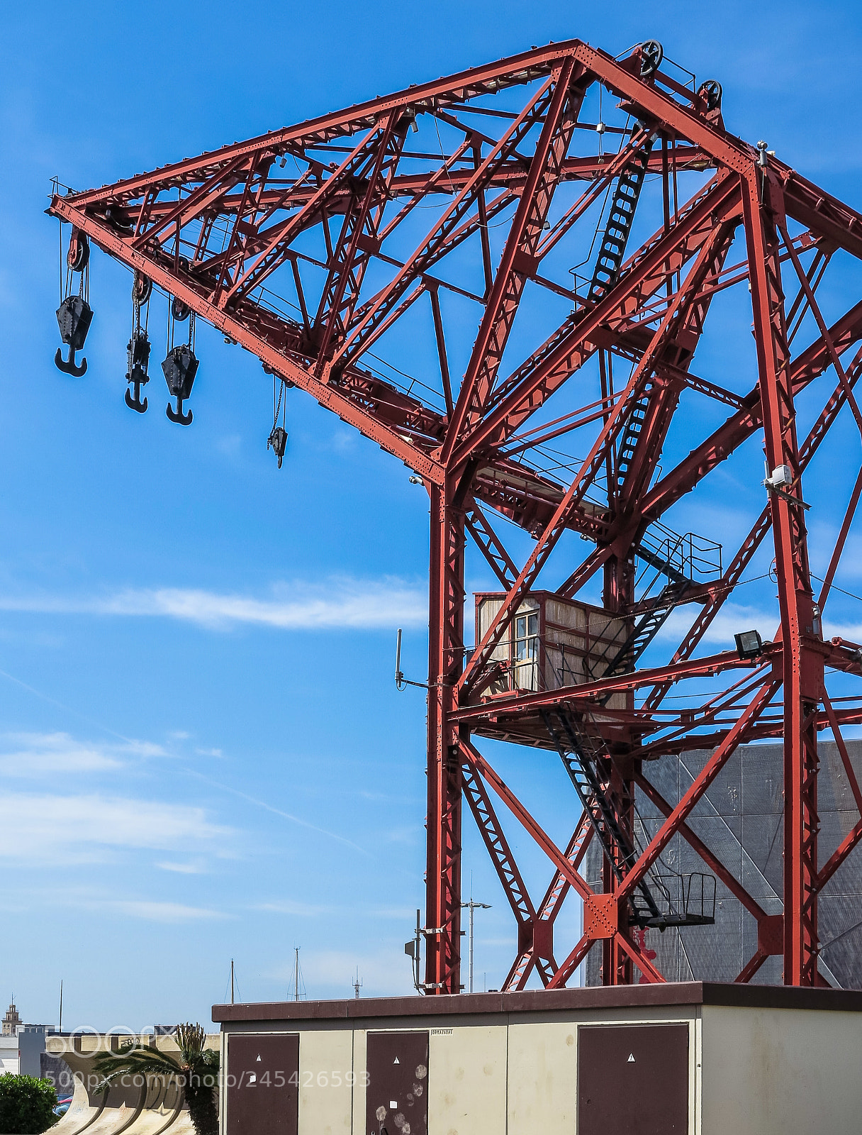 Canon PowerShot G1 X sample photo. Crane port marina area photography