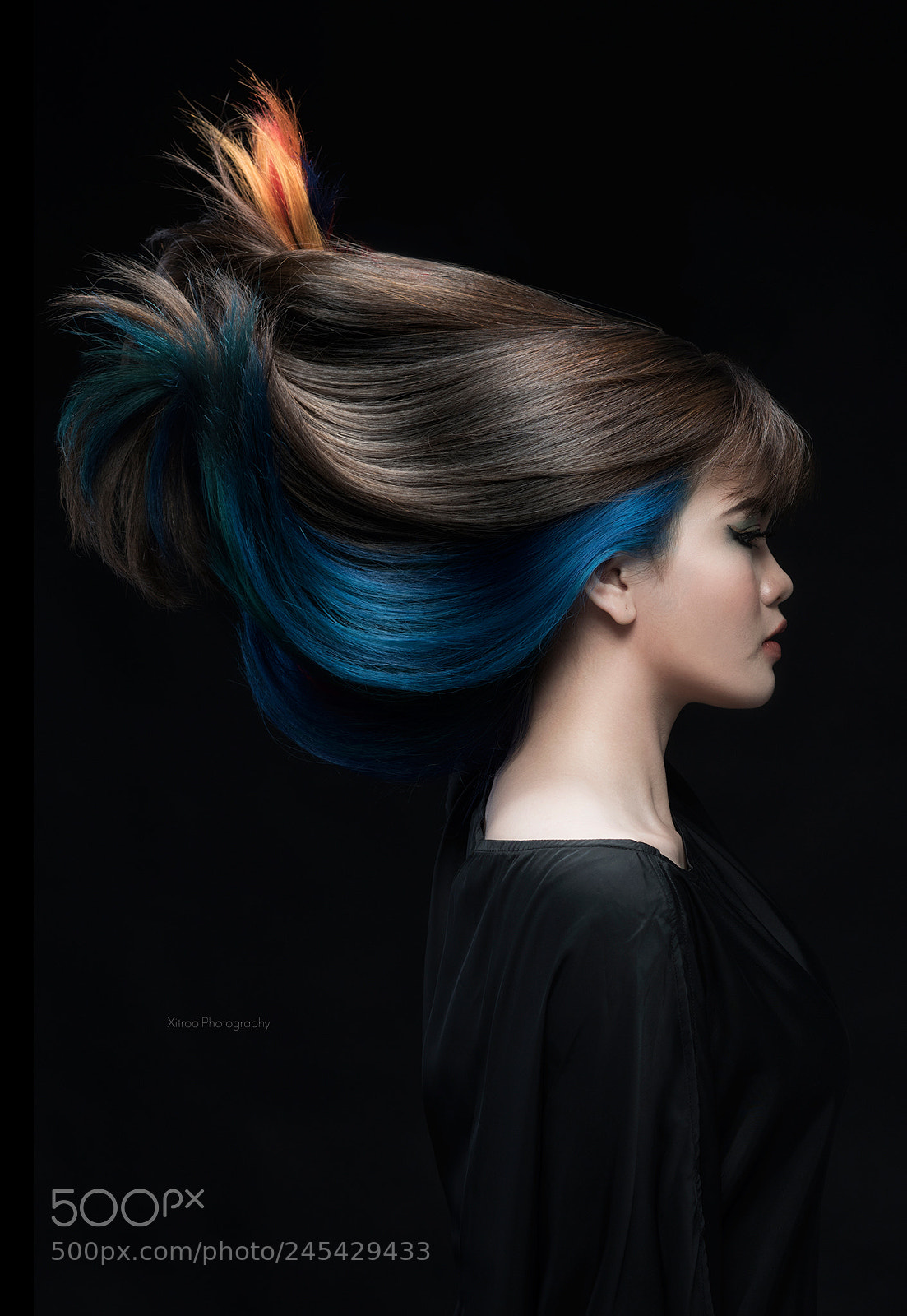 Nikon D810 sample photo. Hair color photography