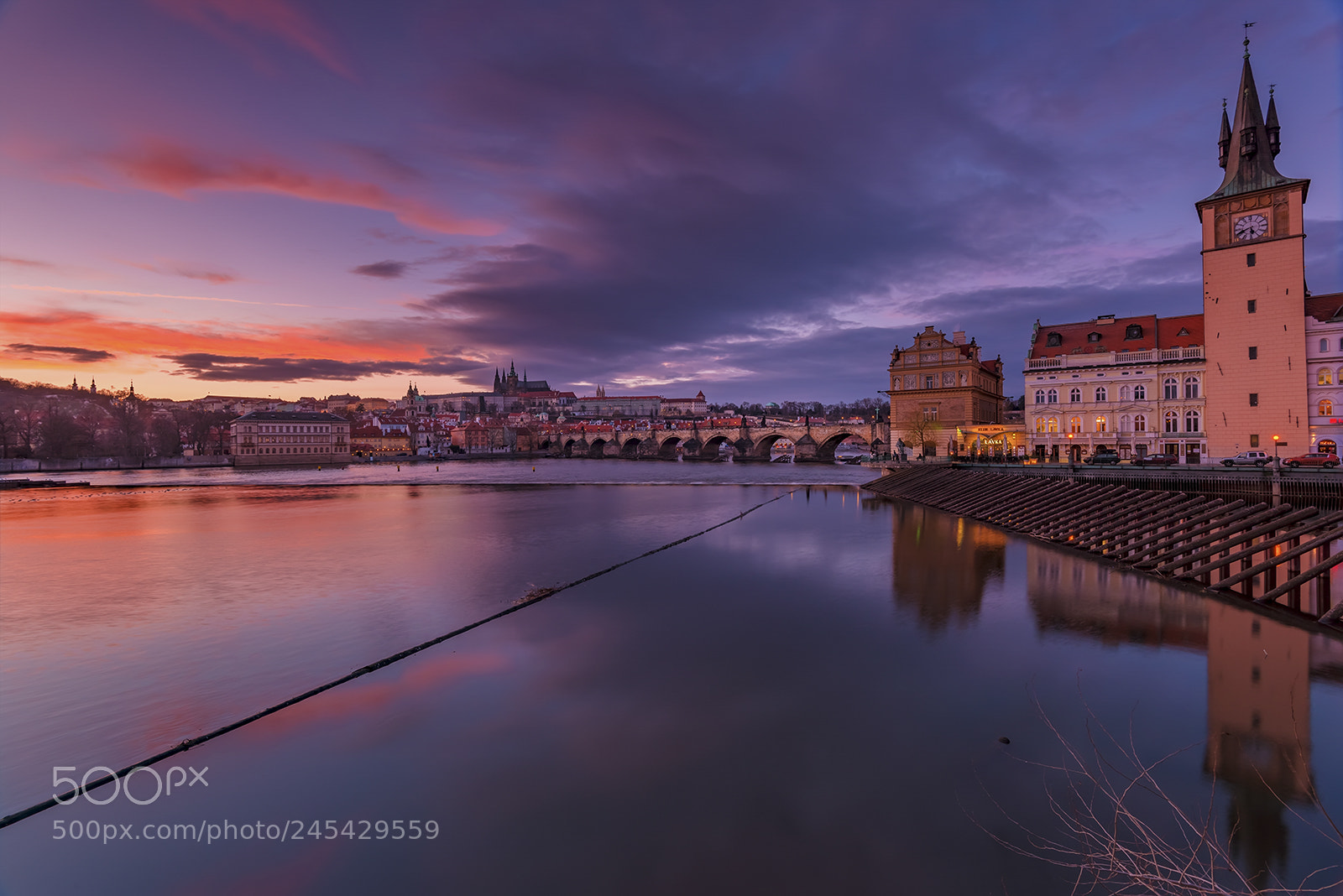 Nikon D610 sample photo. Sunset in prague photography