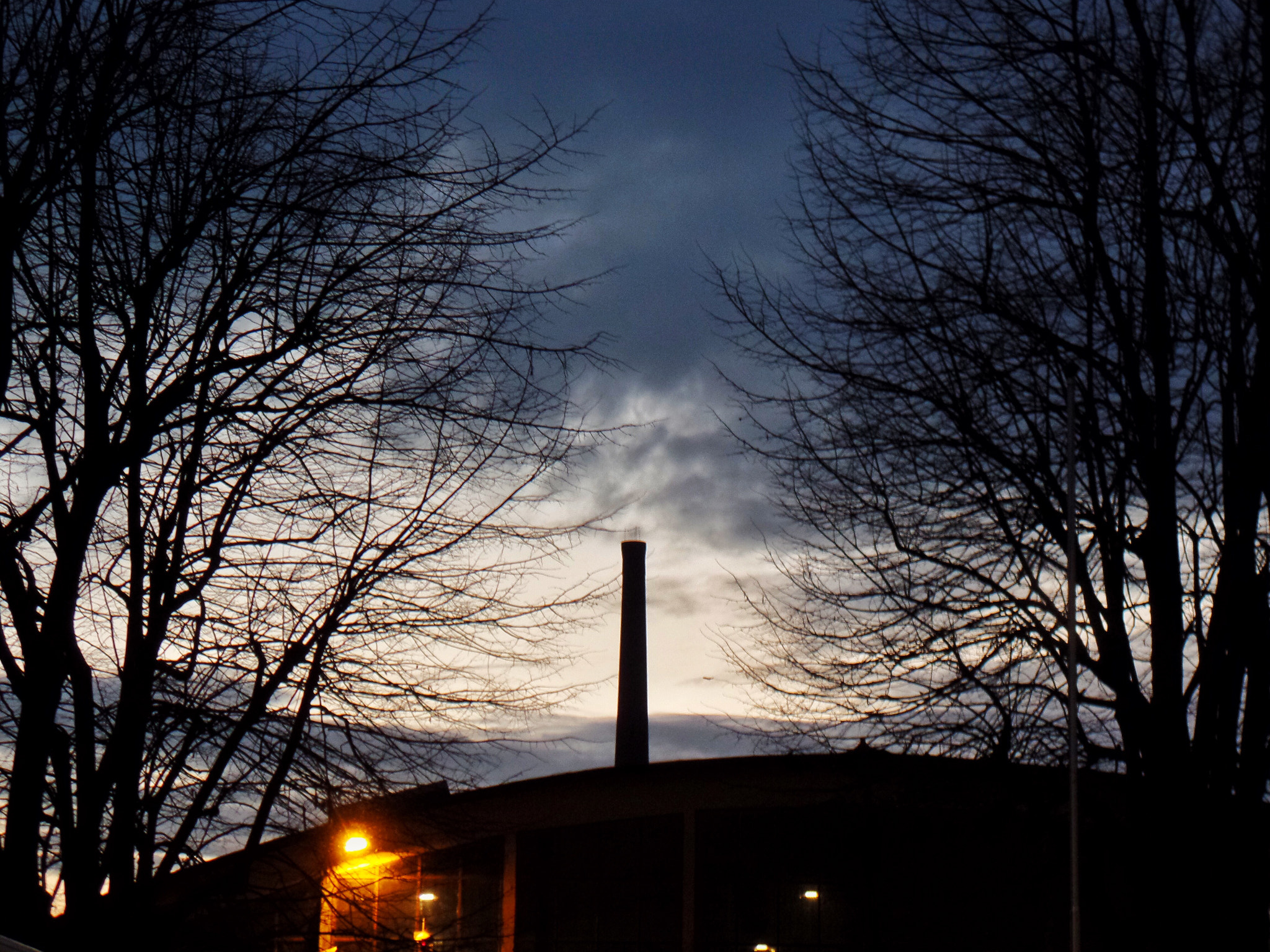 Samsung WB350F/WB351F/WB352F sample photo. Industry and trees photography