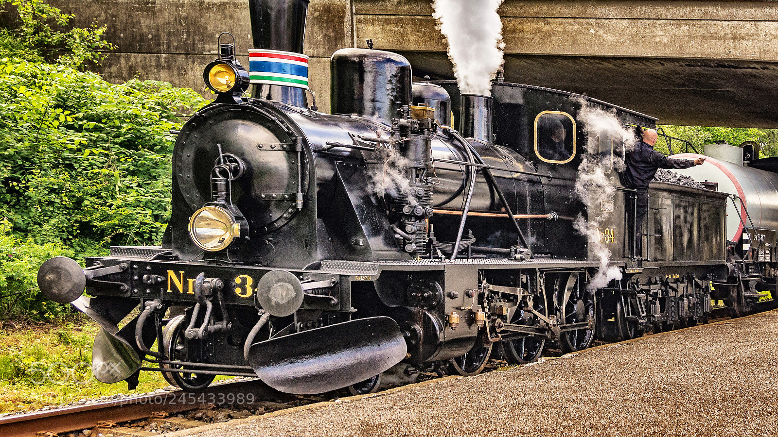 Sony SLT-A55 (SLT-A55V) sample photo. The old steam train photography