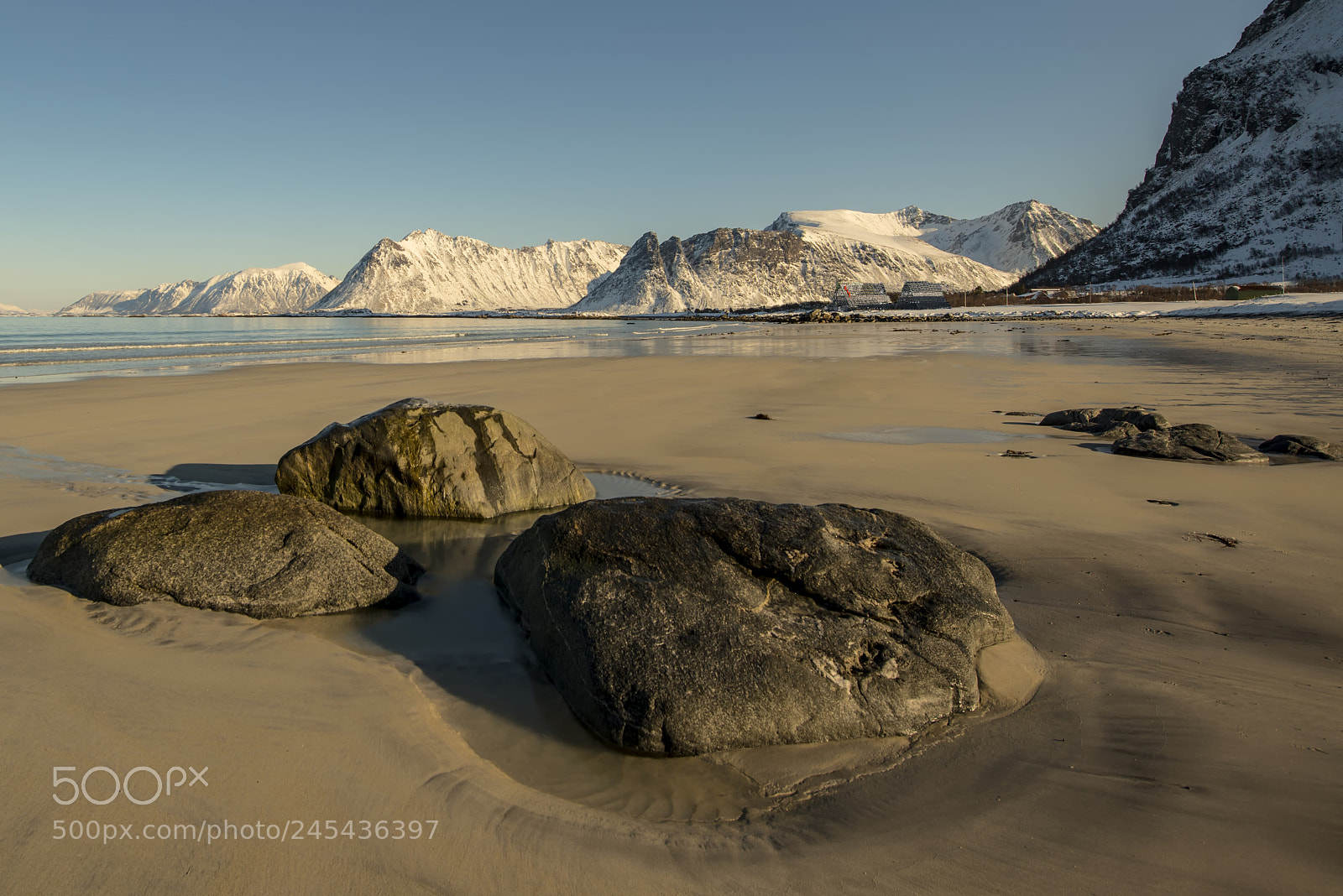 Nikon D800 sample photo. Sea and snowcapped mountains photography