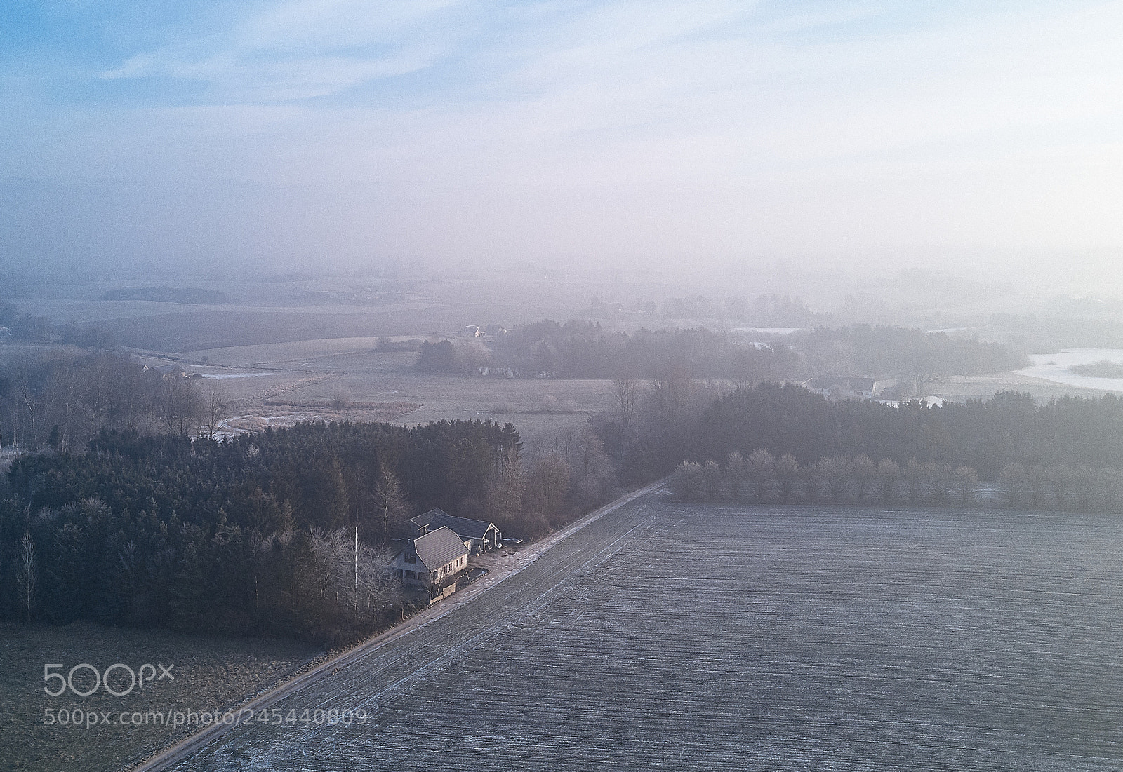 DJI FC220 sample photo. Winter morning in denmark photography