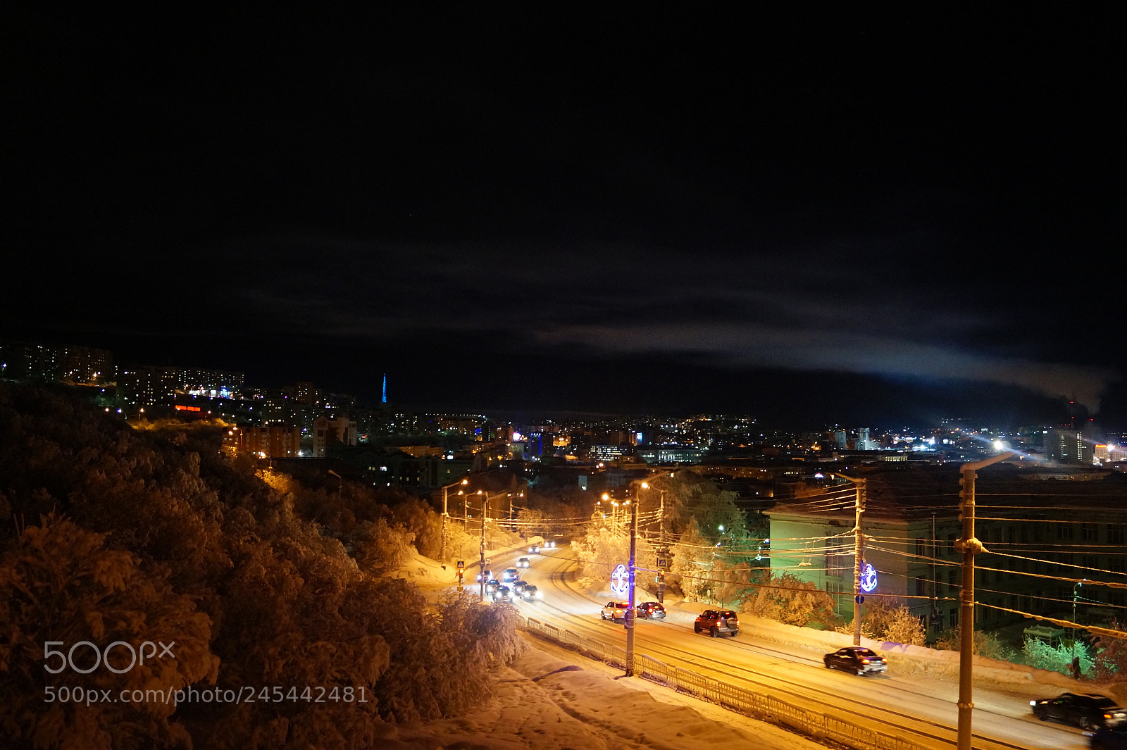 Sony SLT-A58 sample photo. Murmansk night photography