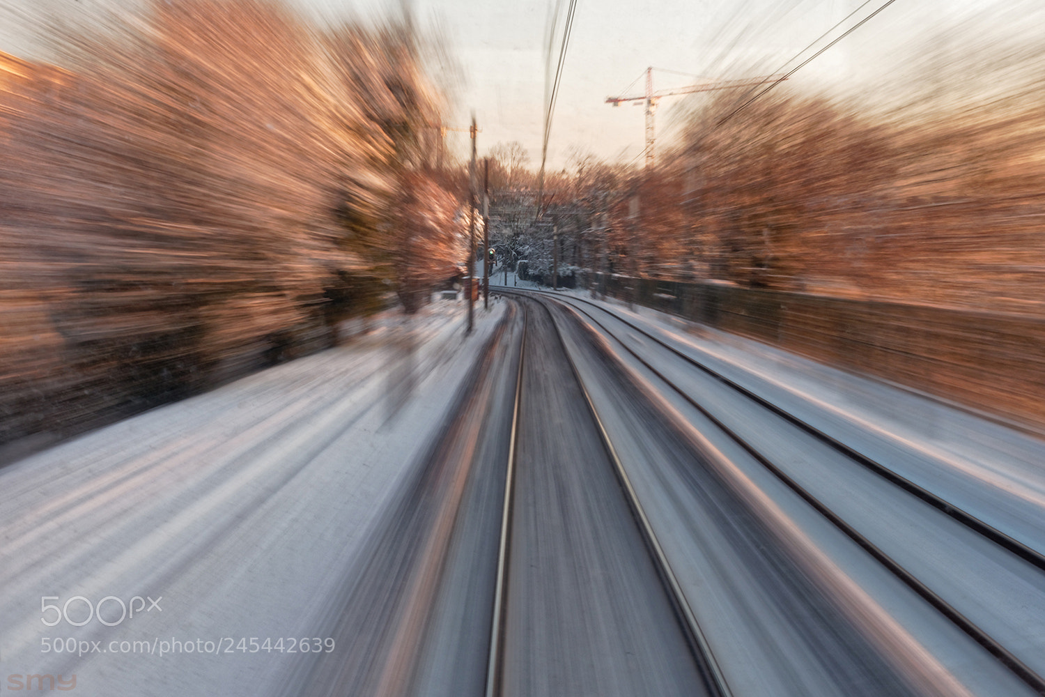 Olympus OM-D E-M1 Mark II sample photo. Snow railway near paris photography