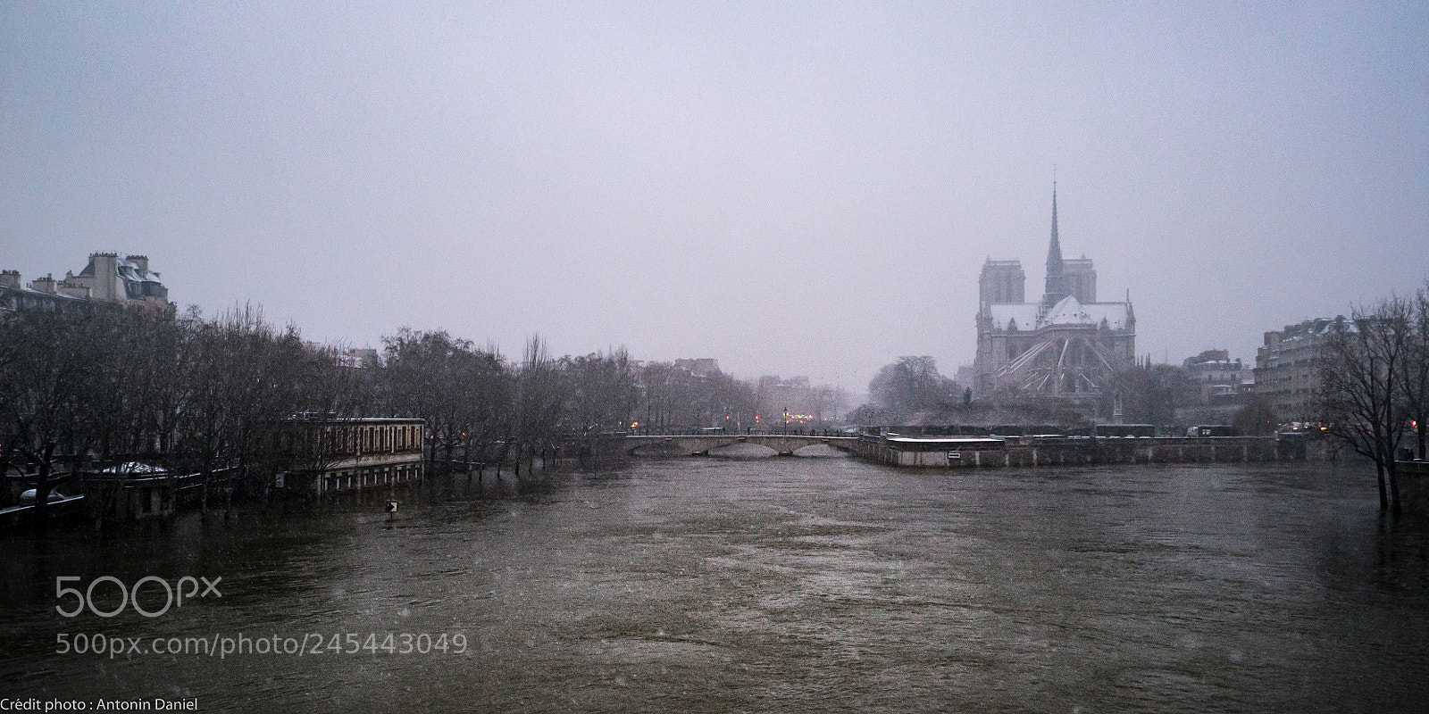 Sony a7S II sample photo. Paris neige inondations photography