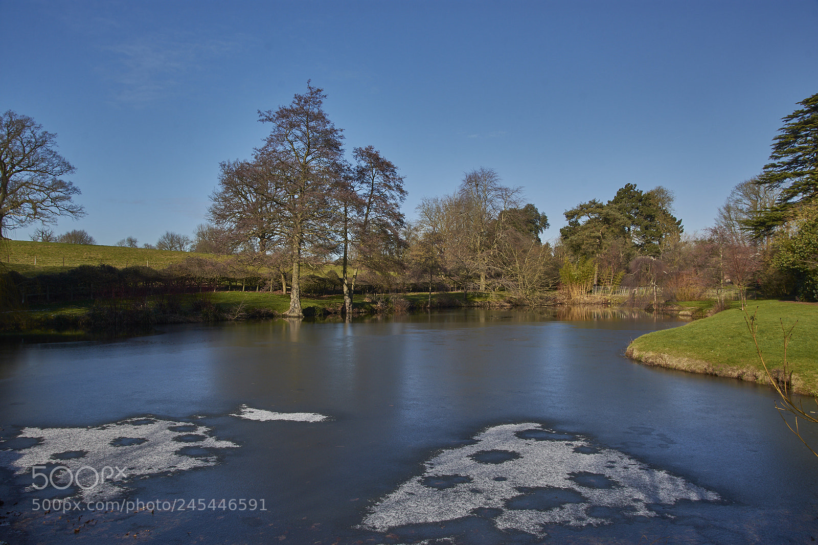 Nikon D7200 sample photo. Frozen lake, hertfordshire, england photography