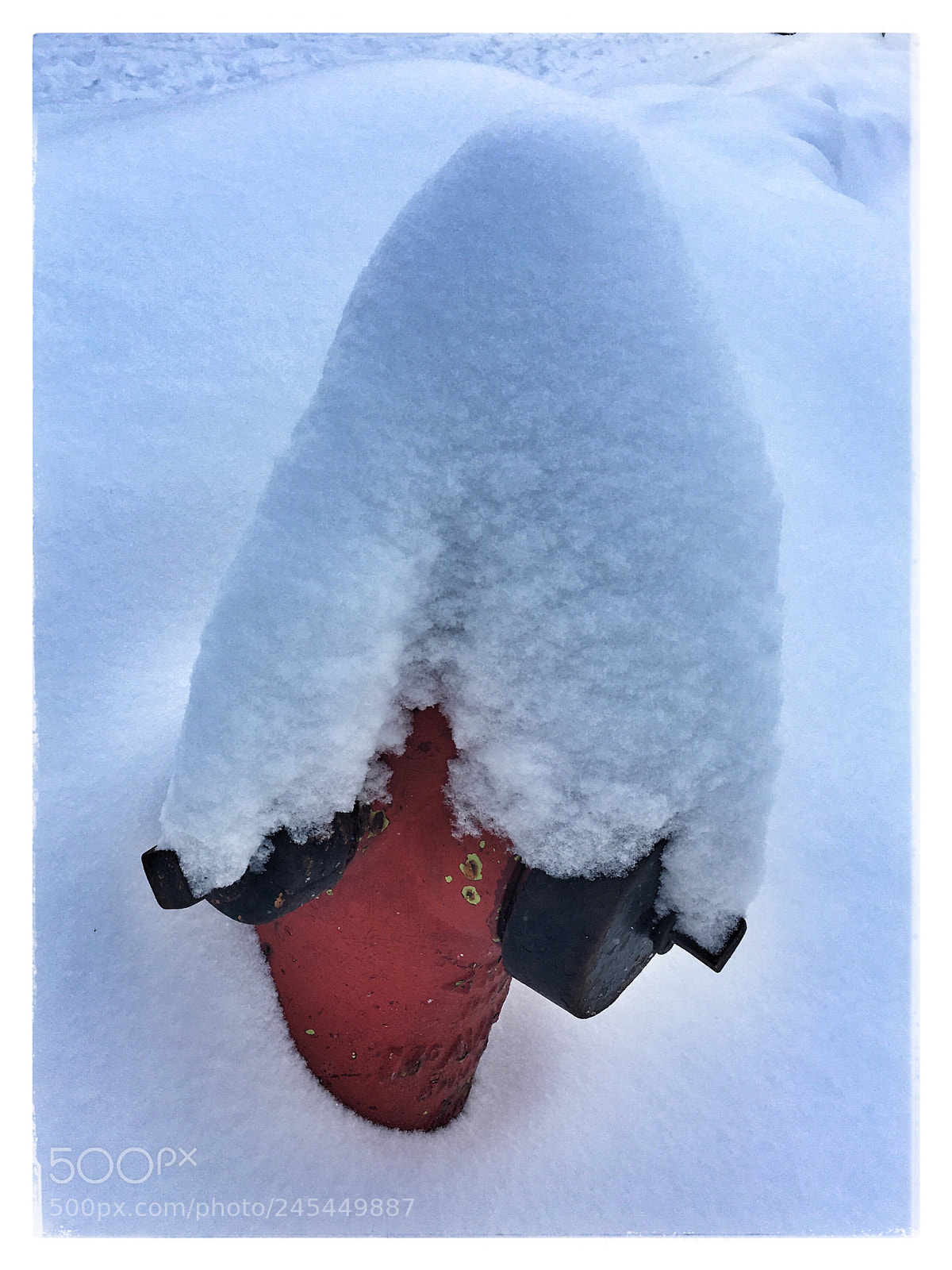 Apple iPhone SE sample photo. Snow covered fire hydrant. photography