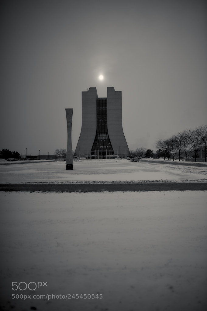 Nikon D810 sample photo. Winter sun at fermilab photography